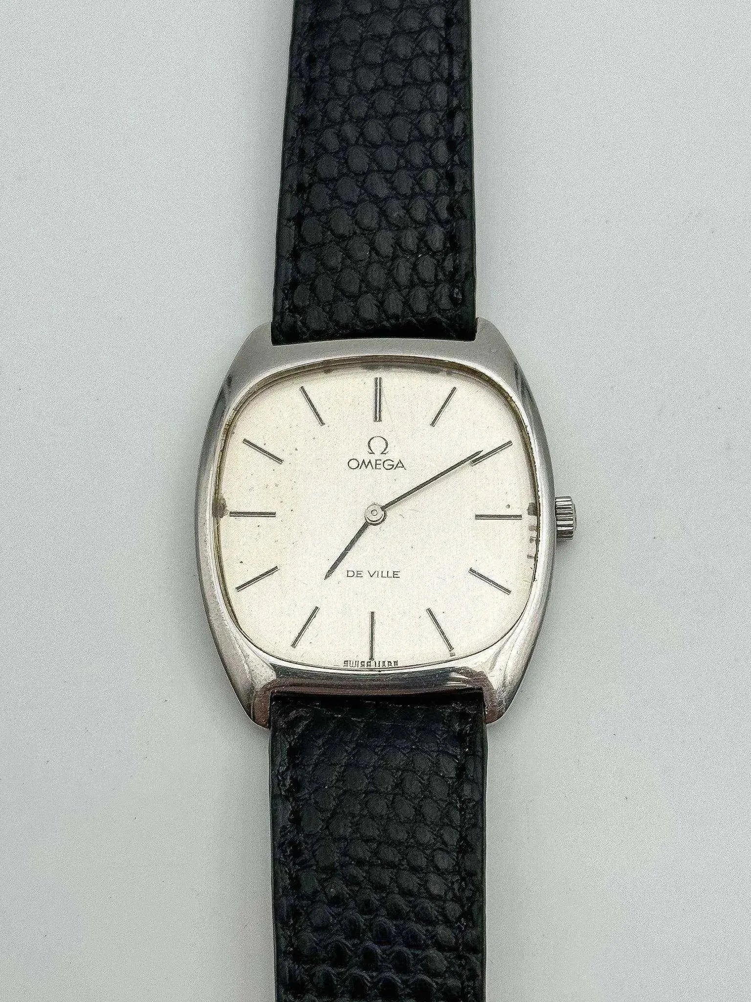 Omega De Ville - Tonneau Silver Dial - 1977 - Atelier Victor Paris - Vintage Watch Shop Dubai