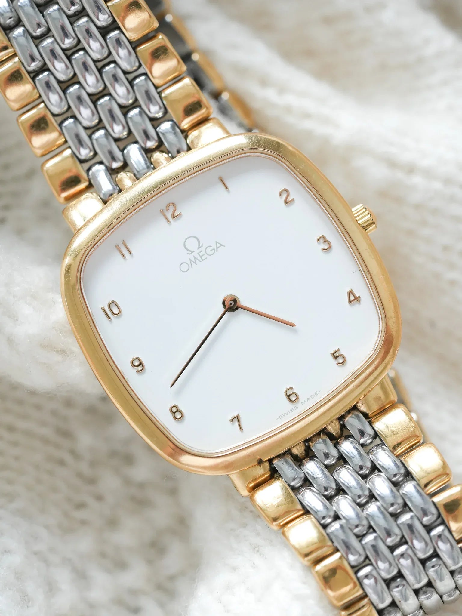 Omega - De Ville TV Grain de riz Acier Or - 1986 - Atelier Victor - Vintage Shop