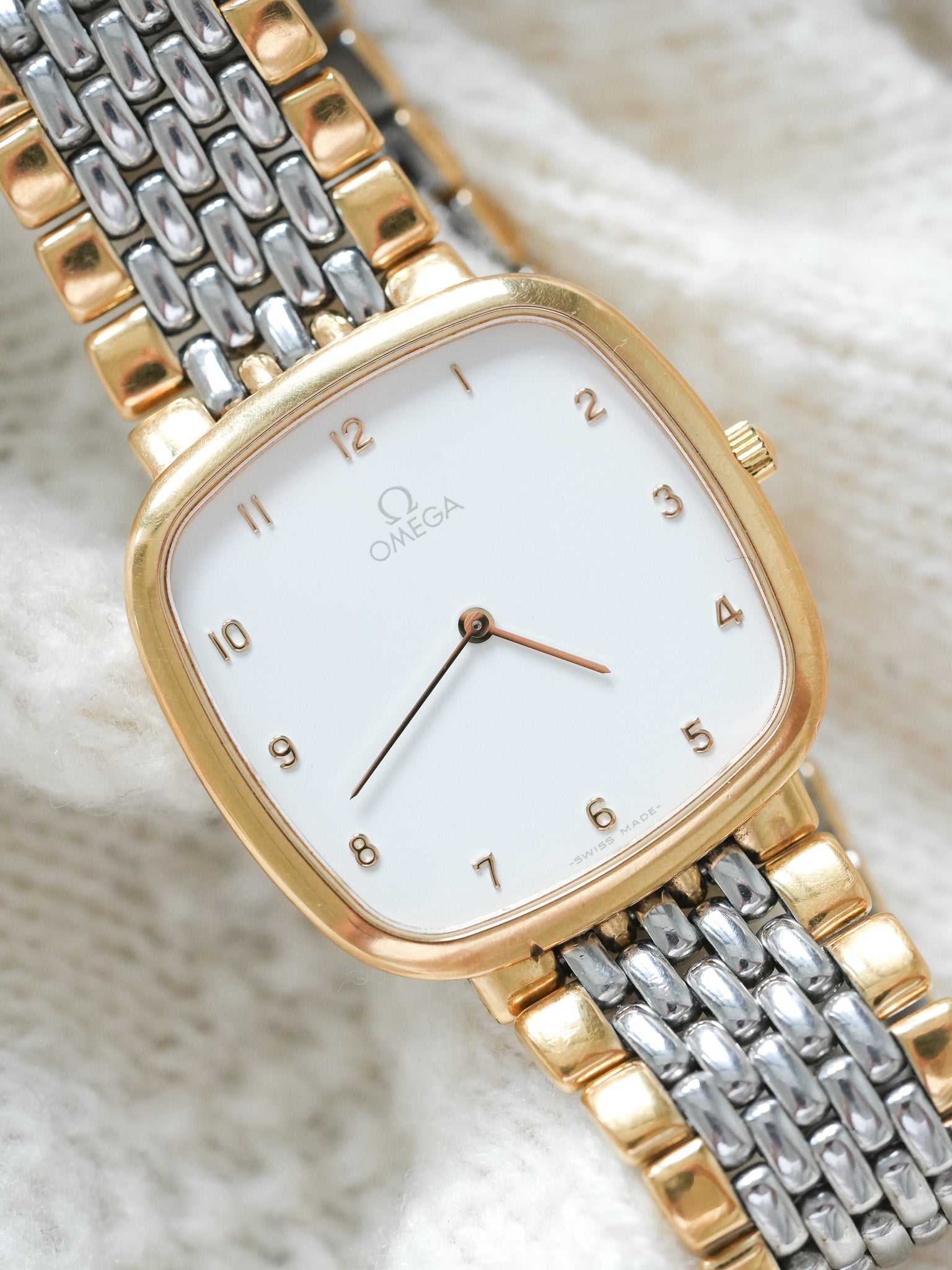 Omega - De Ville TV Grain de riz Acier Or - 1986 - Atelier Victor - Vintage Shop