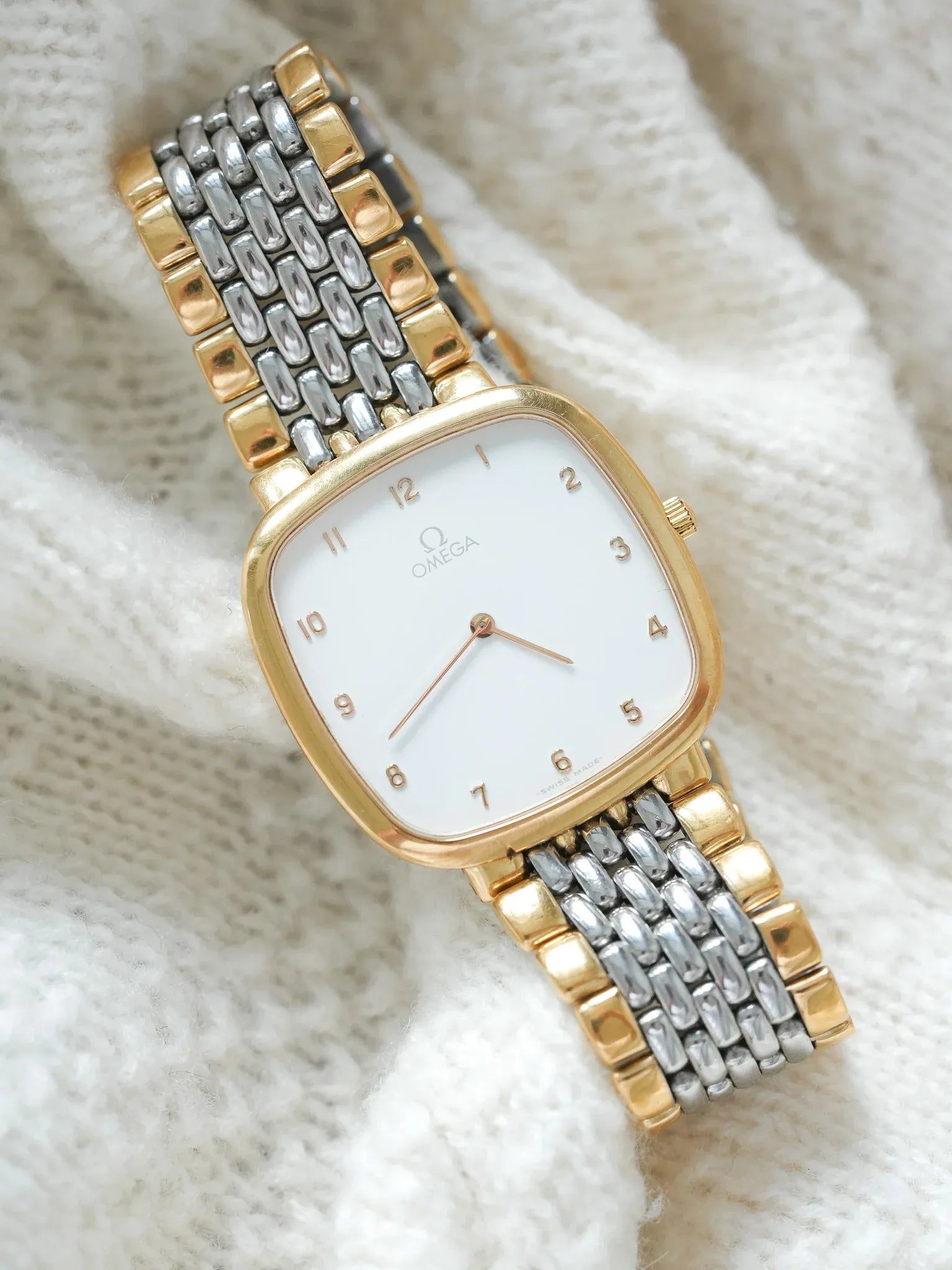 Omega - De Ville TV Grain de riz Acier Or - 1986 - Atelier Victor - Vintage Shop