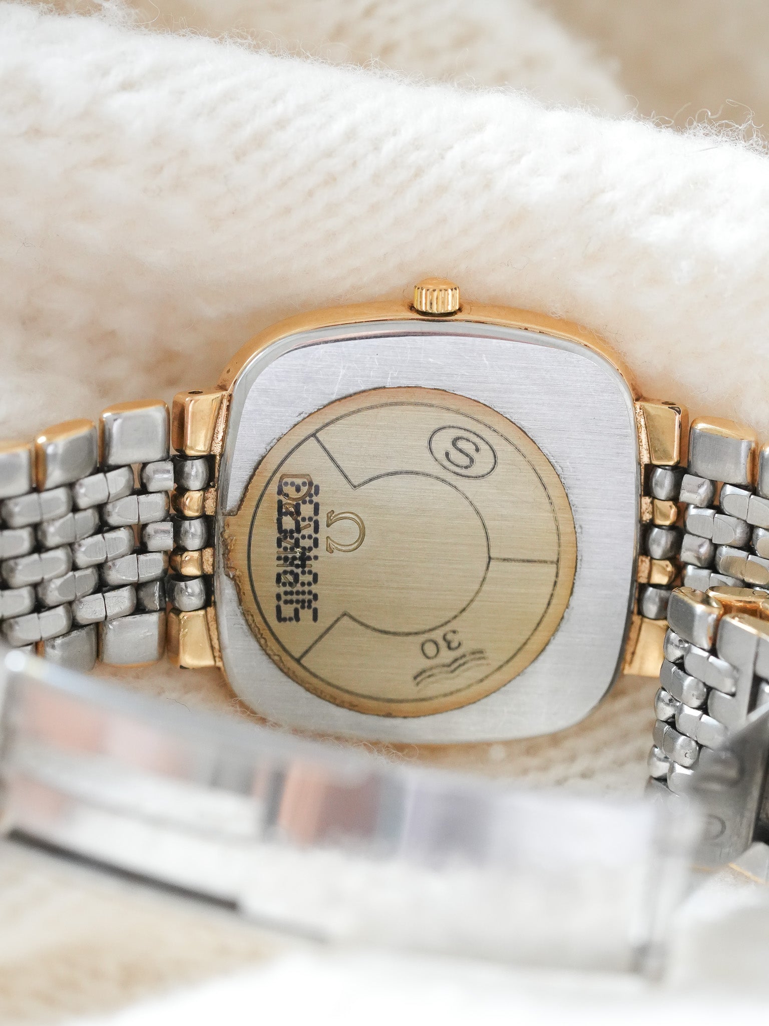 Omega - De Ville TV Grain de riz Acier Or - 1986 - Atelier Victor - Vintage Shop