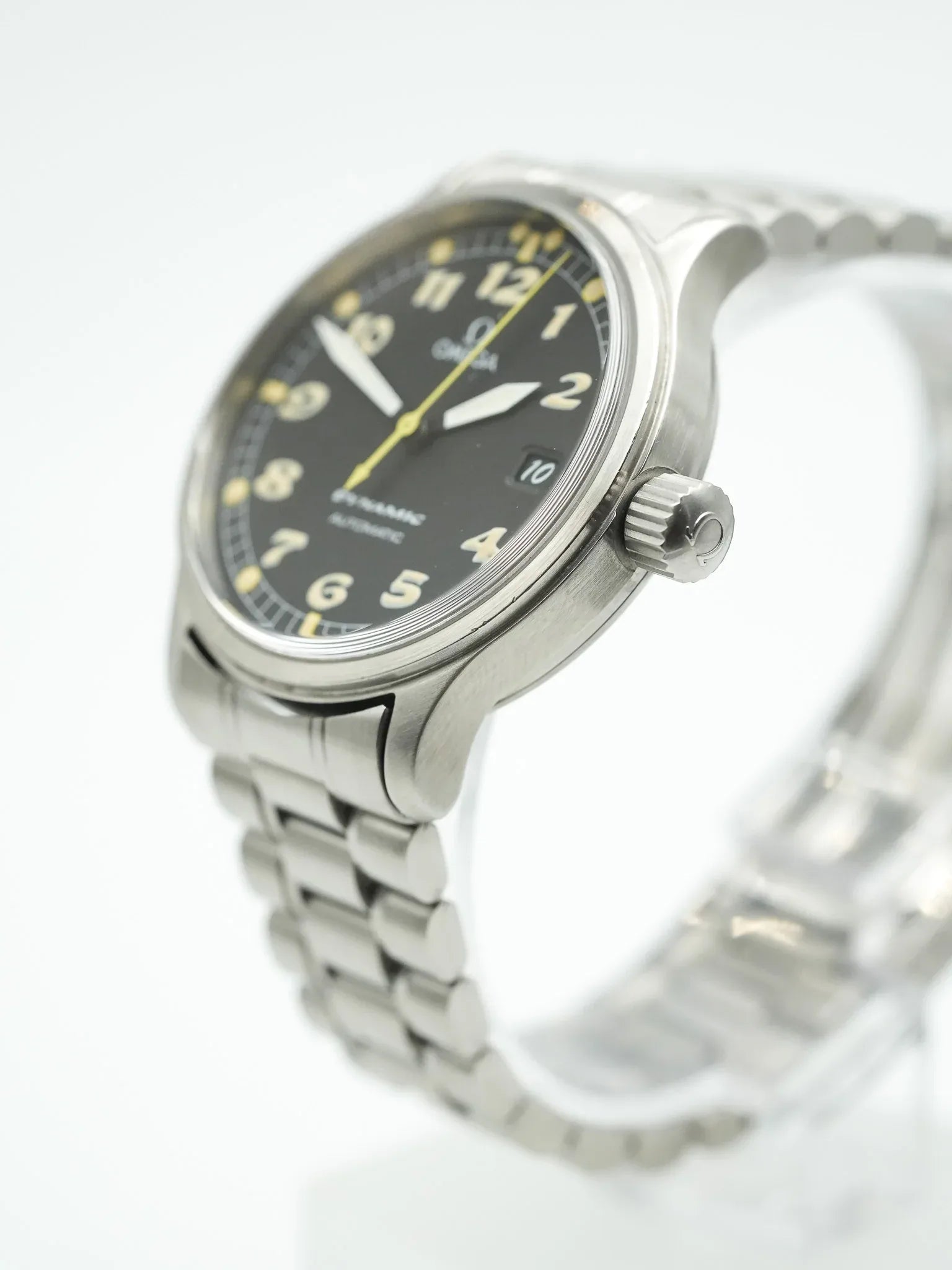 Omega - Dynamic III 166.0310 Fond Noir Index Patinés - 1990s - Atelier Victor - Vintage Shop