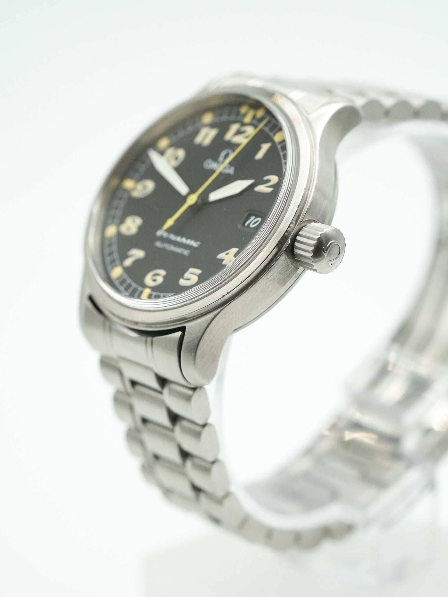 Omega - Dynamic III 166.0310 Fond Noir Index Patinés - 1990s - Atelier Victor - Vintage Shop