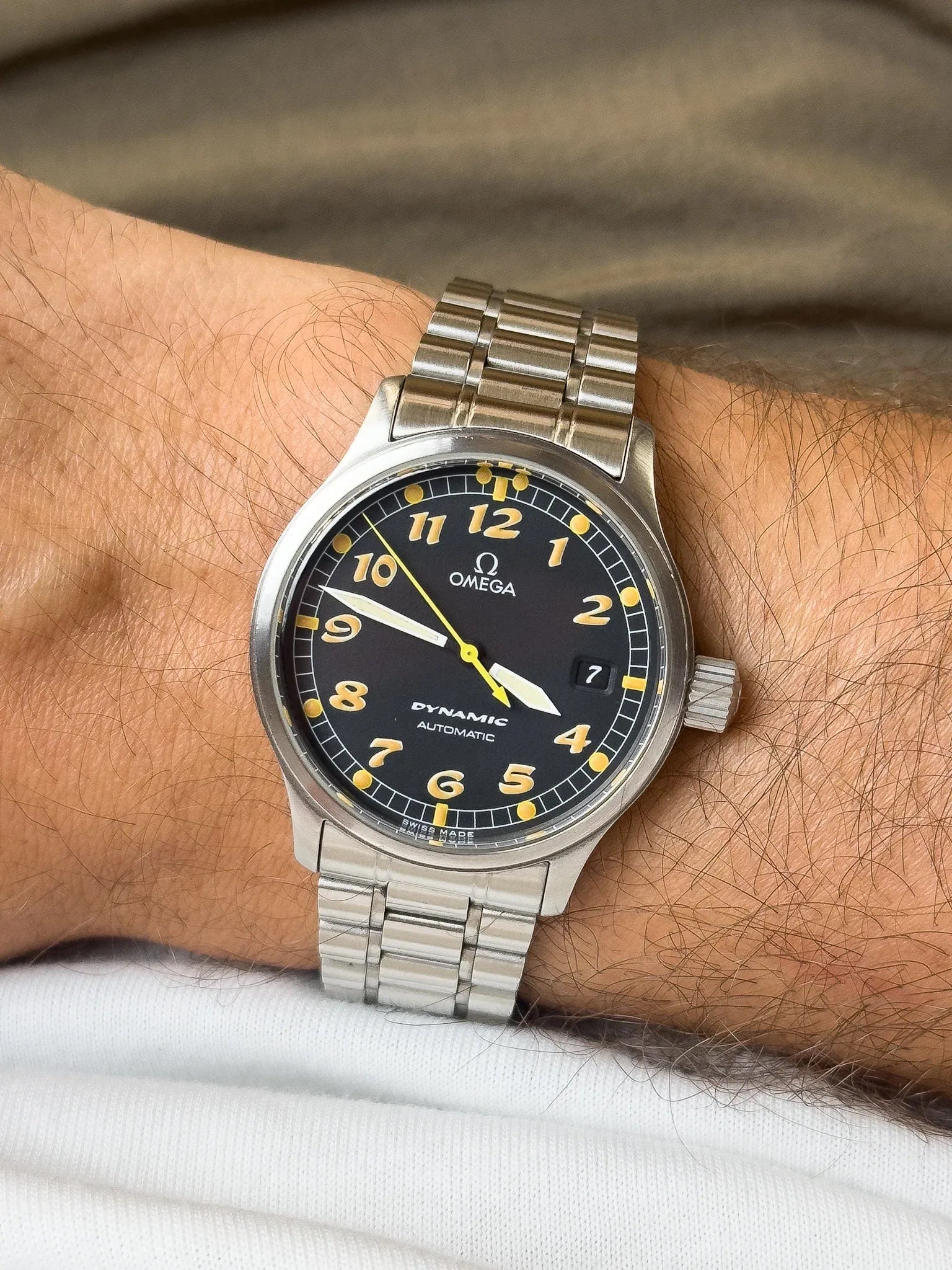 Omega - Dynamic III 166.0310 Fond Noir Index Patinés Orange - 2000s - Atelier Victor