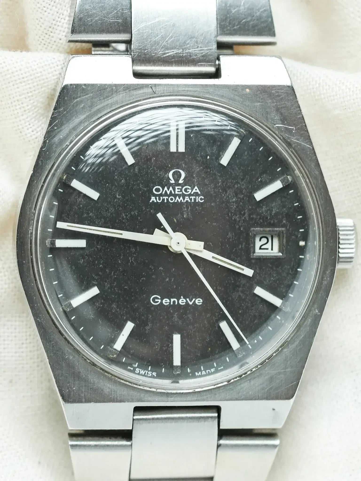 Omega - Genève 166.0099 Acier Anthracite Patine - 1973 - Atelier Victor