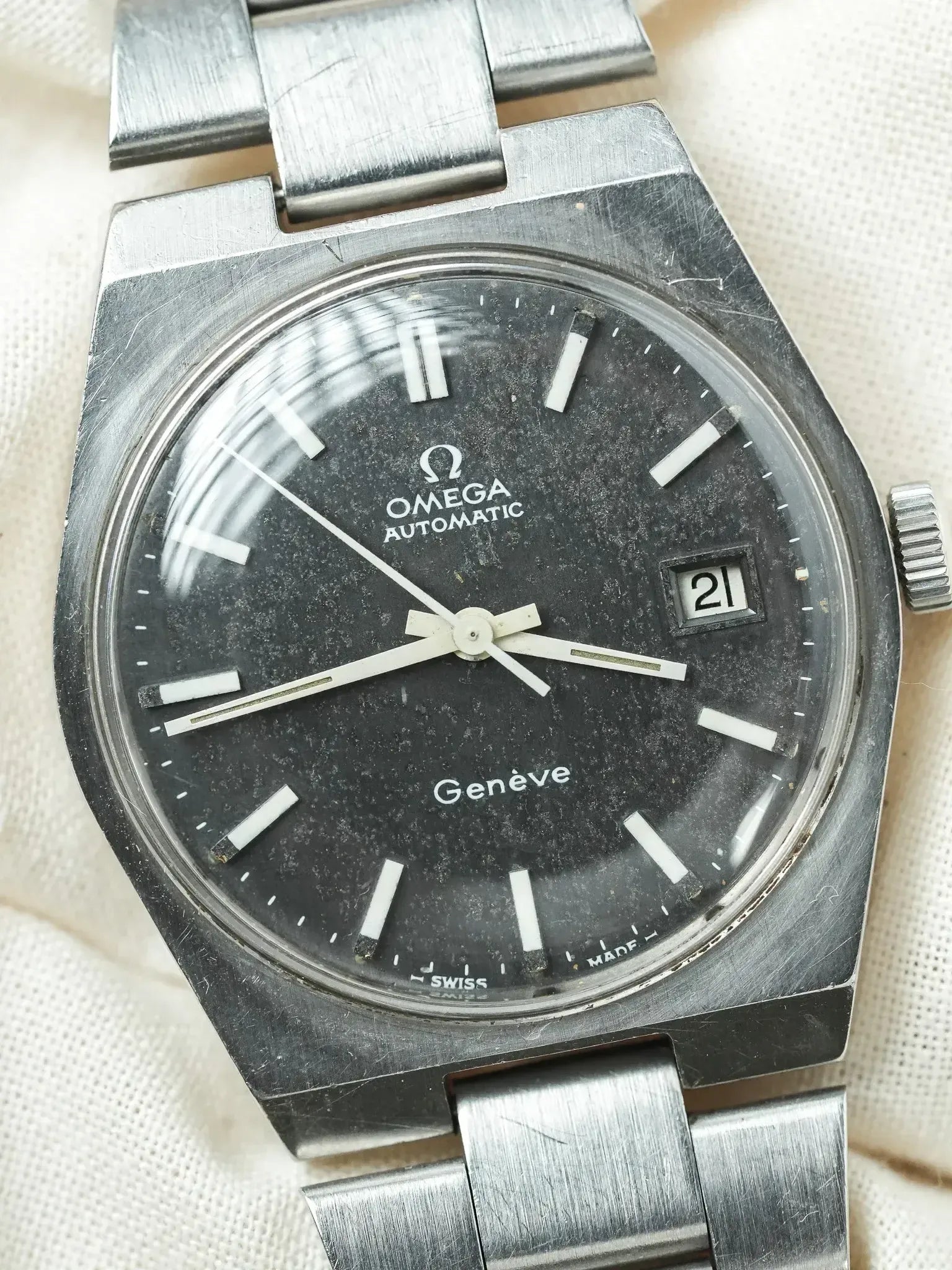 Omega - Genève 166.0099 Acier Anthracite Patine - 1973 - Atelier Victor