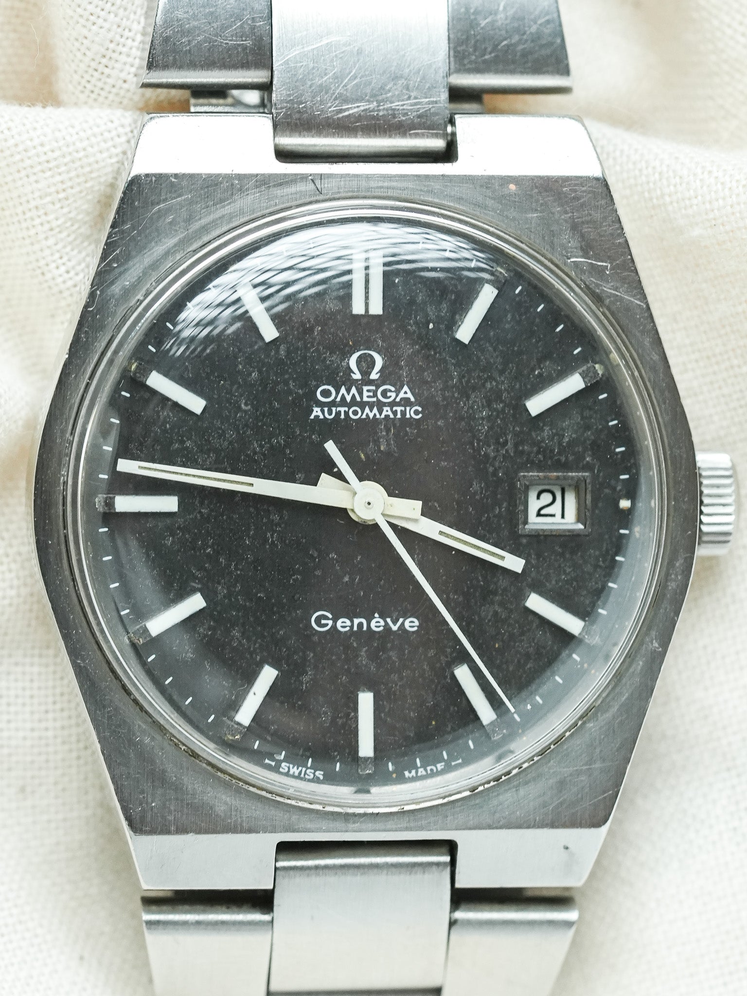 Omega - Genève 166.0099 Acier Anthracite Patine - 1973 - Atelier Victor - Vintage Shop