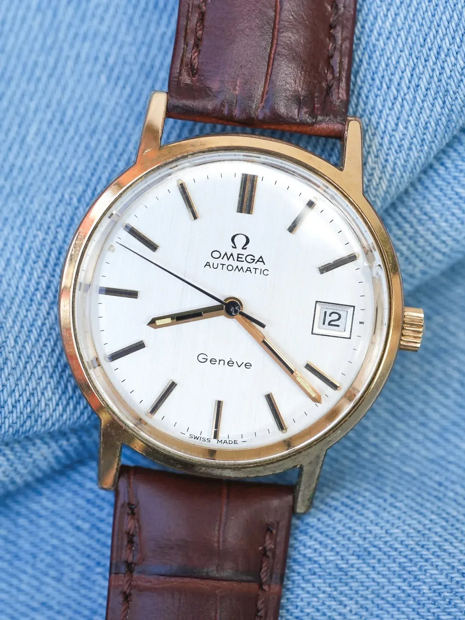 Omega - Genève 166.0163 Plaqué Or Cadran Champagne - 1973 - Atelier Victor