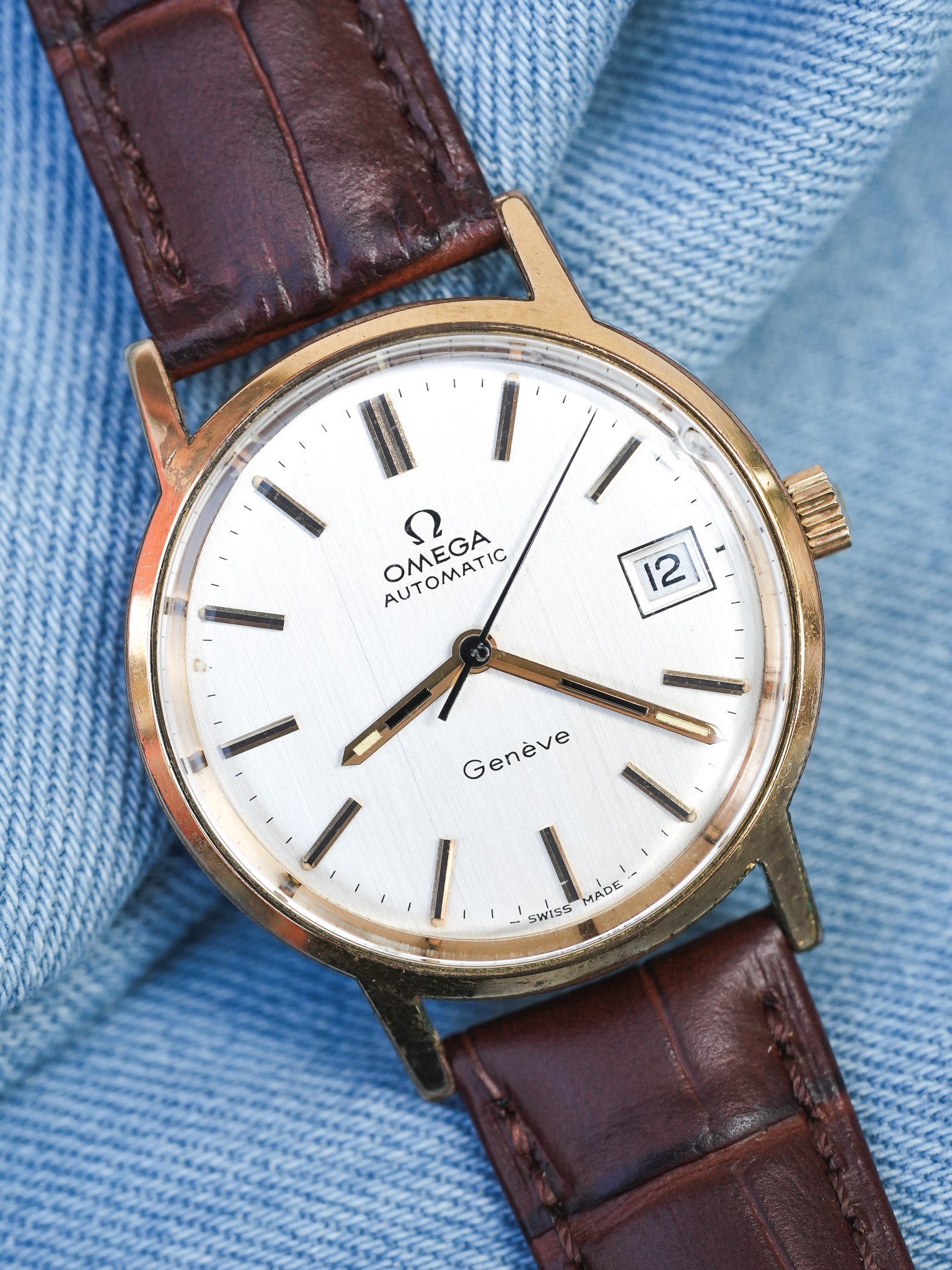 Omega - Genève 166.0163 Plaqué Or Cadran Champagne - 1973 - Atelier Victor - Vintage Shop