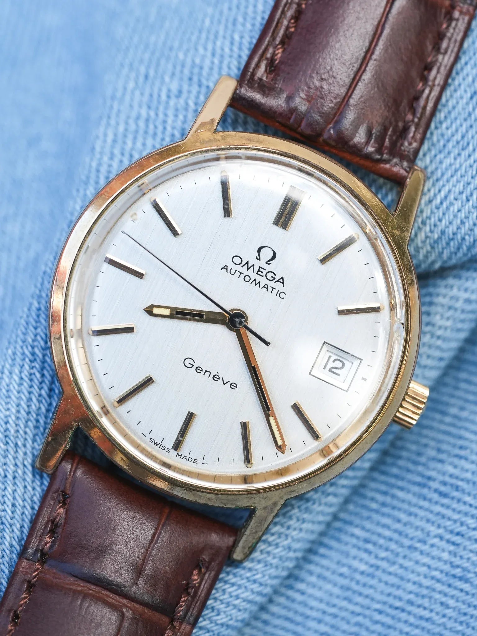 Omega - Genève 166.0163 Plaqué Or Cadran Champagne - 1973 - Atelier Victor - Vintage Shop