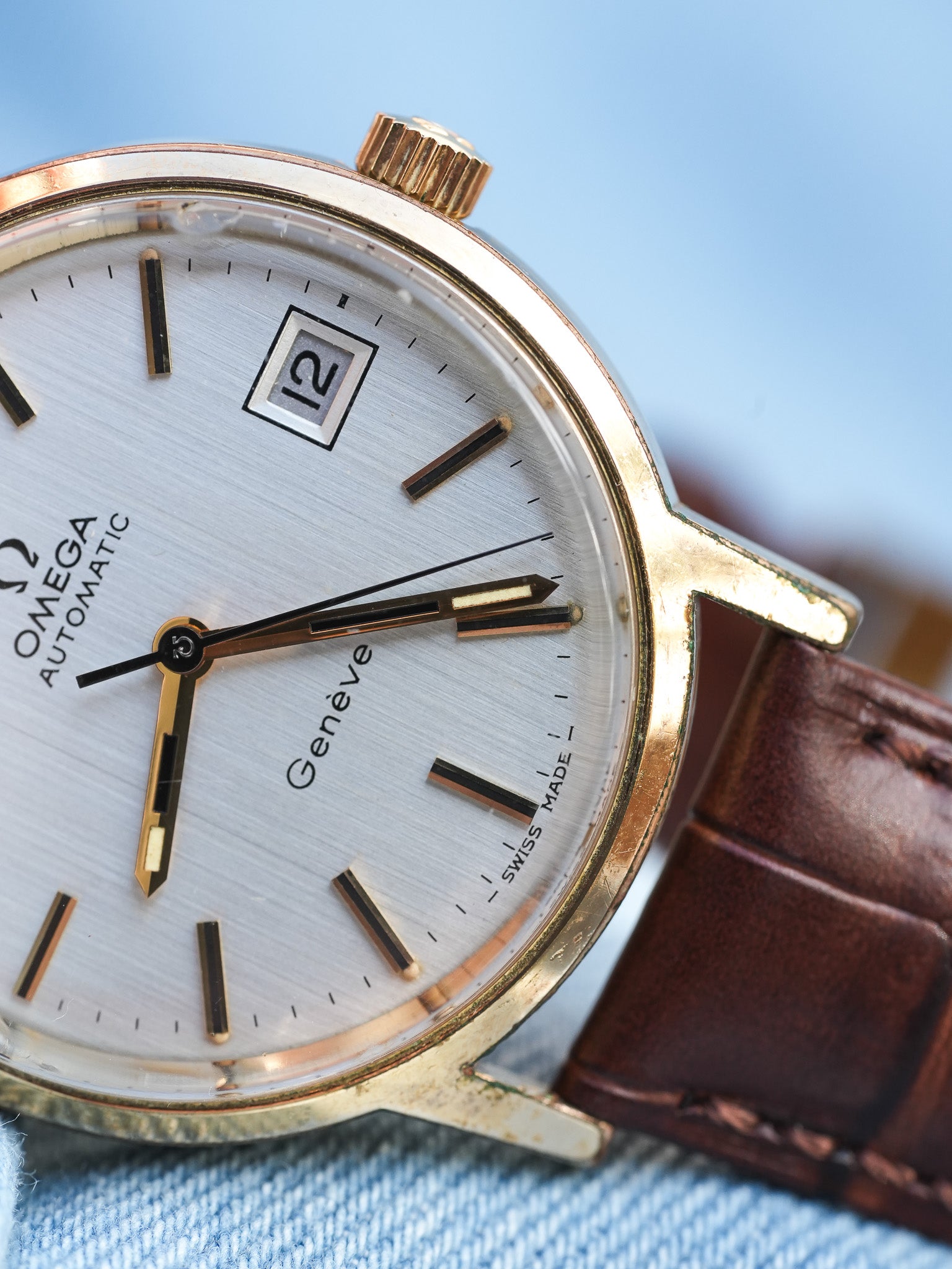 Omega - Genève 166.0163 Plaqué Or Cadran Champagne - 1973 - Atelier Victor - Vintage Shop