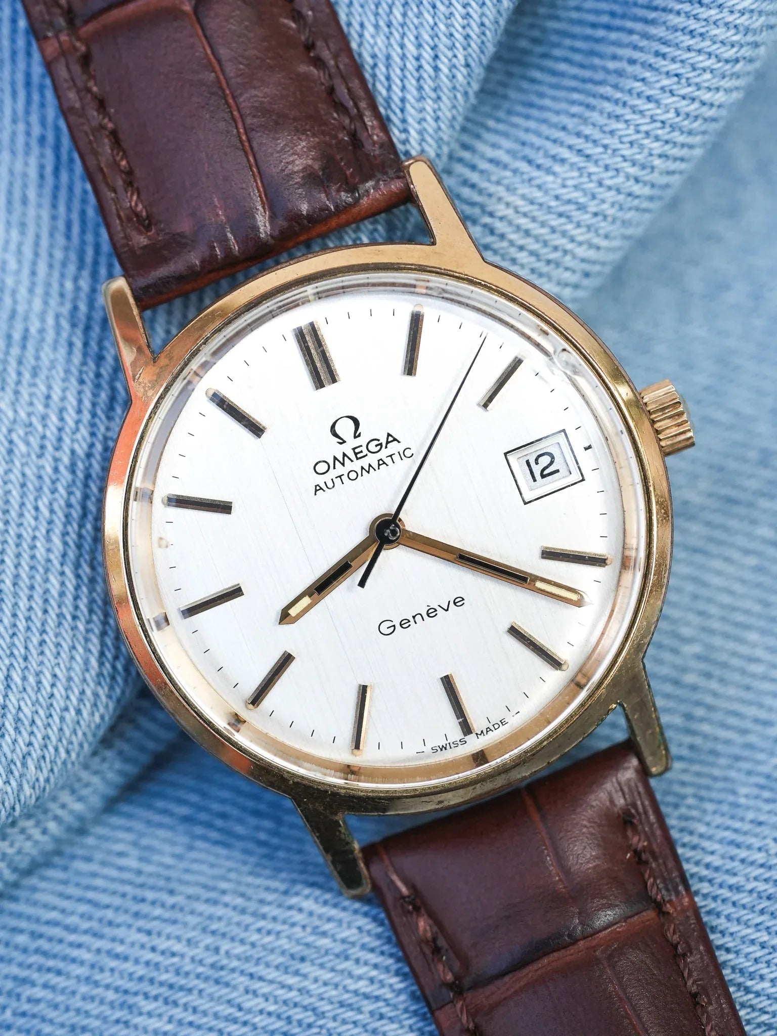 Omega - Genève 166.0163 Plaqué Or Cadran Champagne - 1973 - Atelier Victor - Vintage Shop