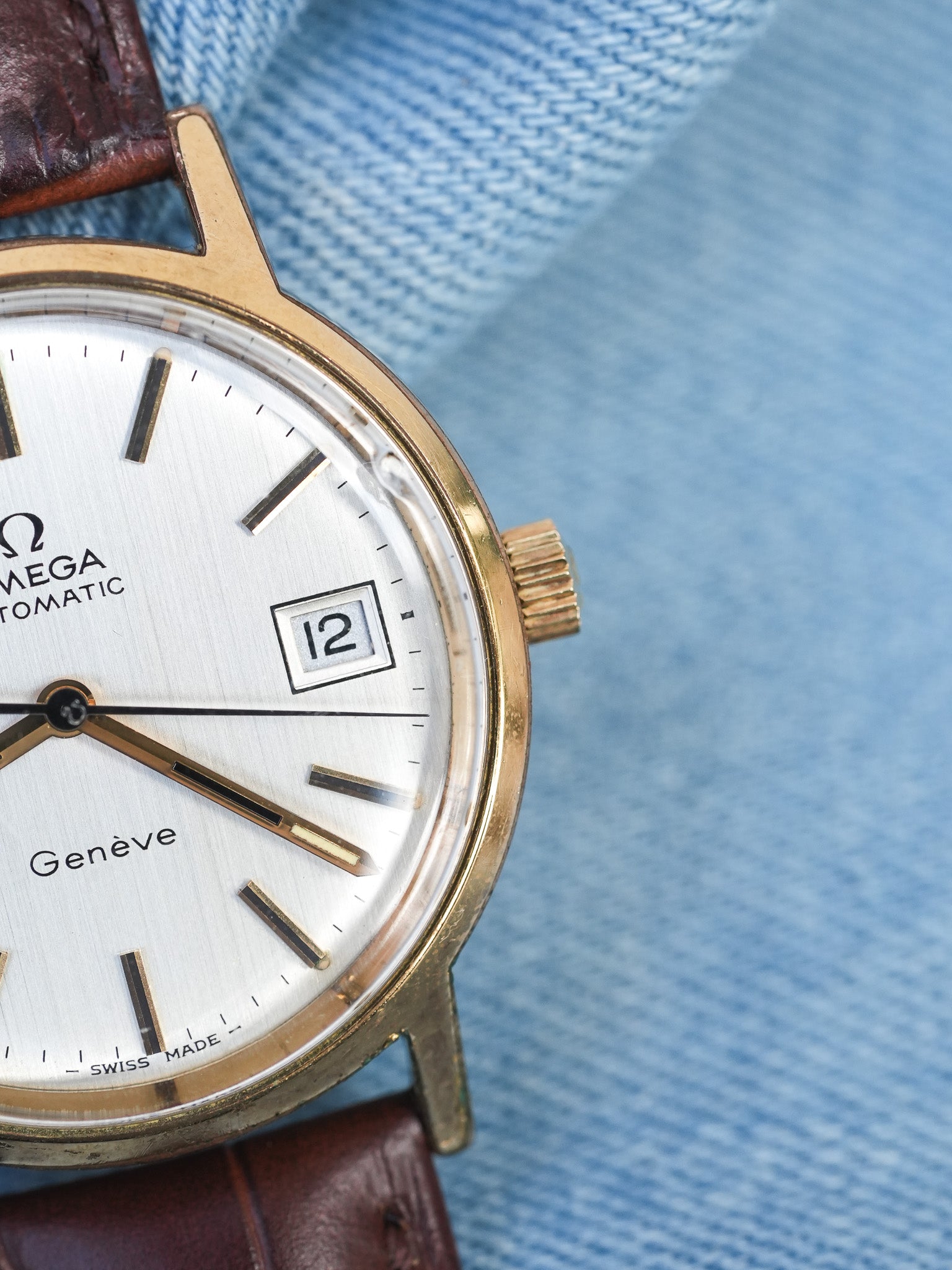 Omega - Genève 166.0163 Plaqué Or Cadran Champagne - 1973 - Atelier Victor - Vintage Shop