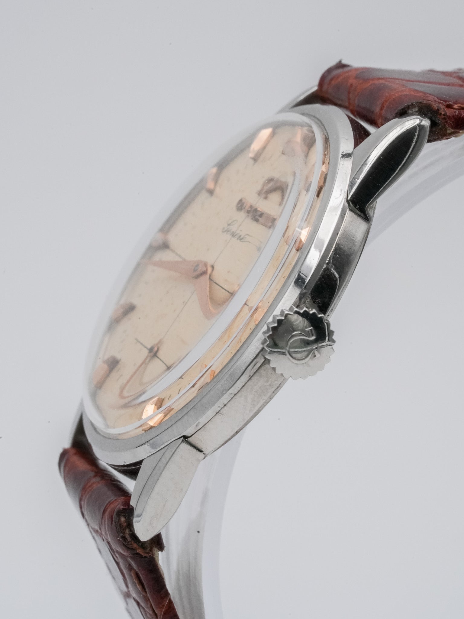Omega - Genève 2748-3 Acier Patine Ivoire - 1954 - Atelier Victor - Vintage Watch Shop