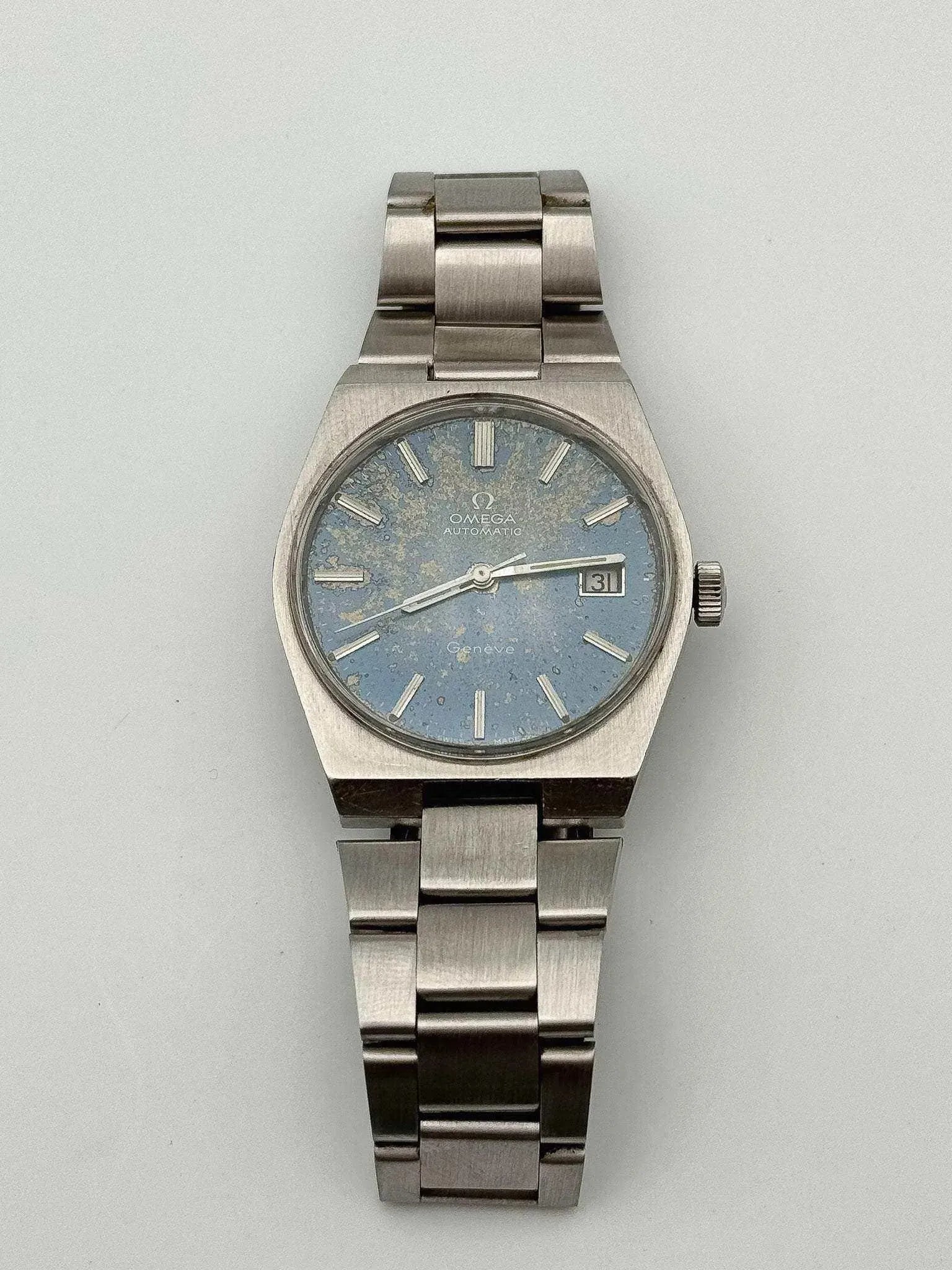 Omega - Genève Blue Patina - 1971 - Atelier Victor Paris - Vintage Watch Shop Dubai