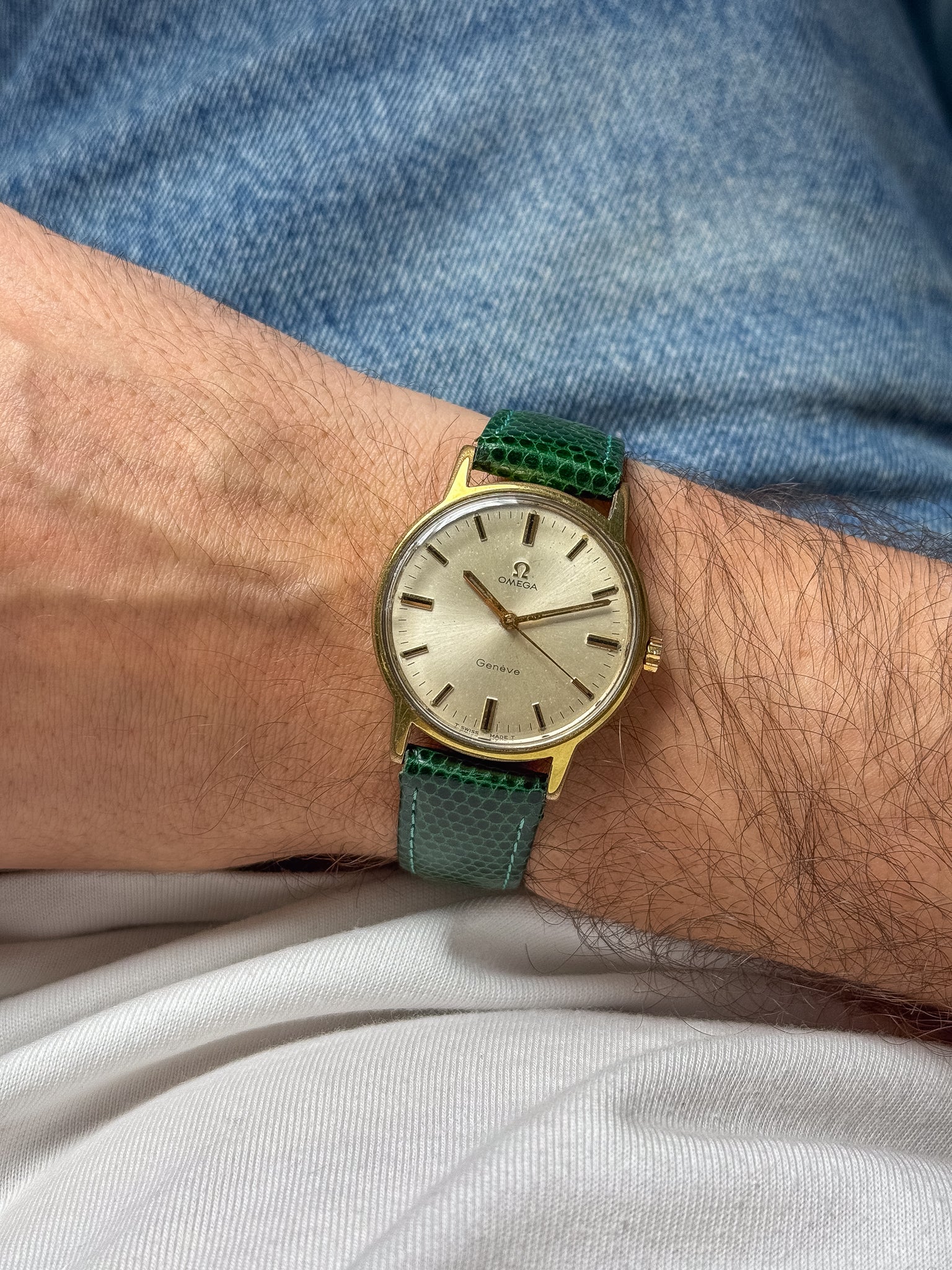 Omega - Genève Plaqué Or Champagne Index Noir - 1970 - Atelier Victor Paris - Vintage Watch Shop Dubai