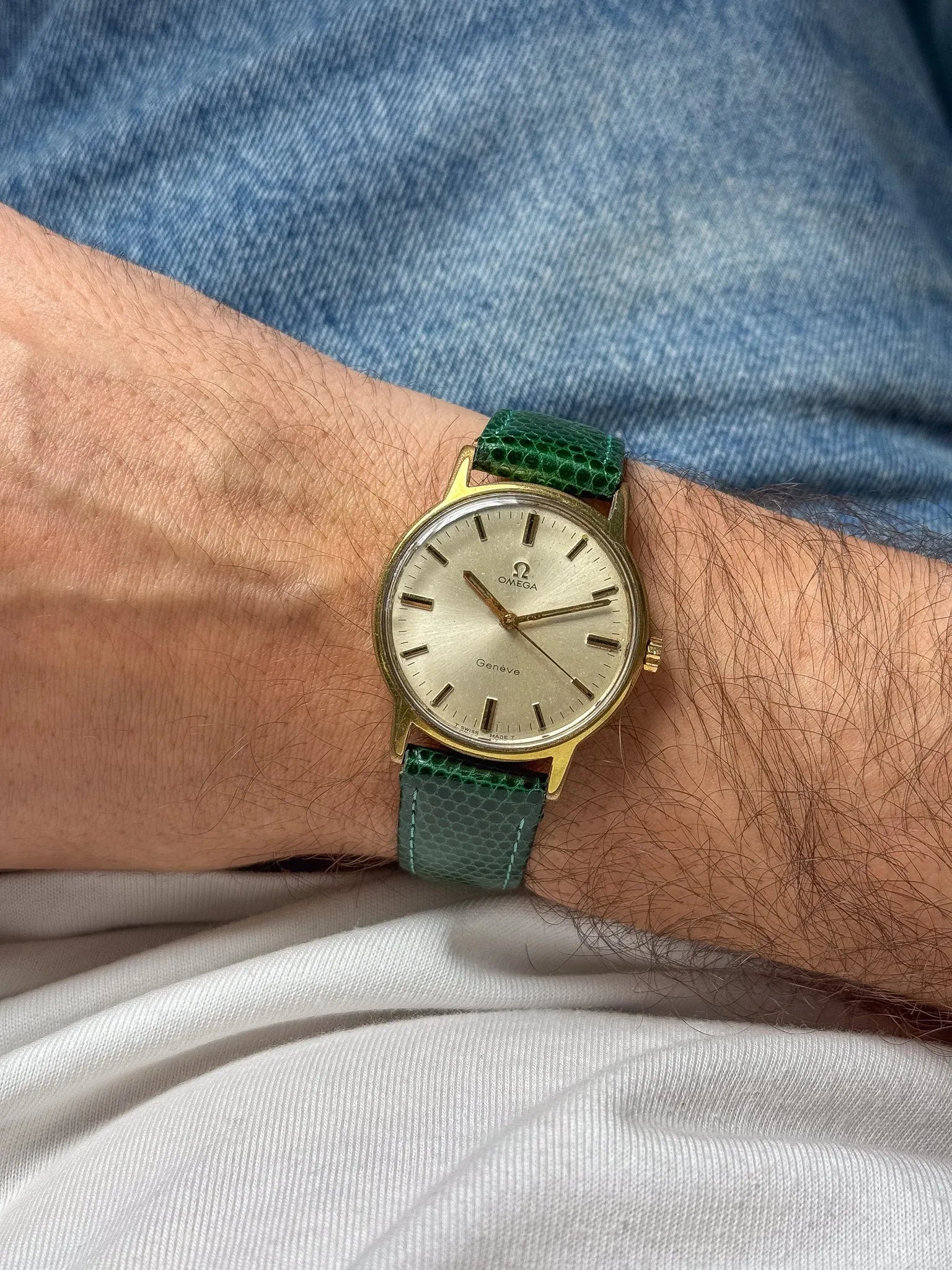Omega - Genève Plaqué Or Champagne Index Noir - 1970 - Atelier Victor - Vintage Shop