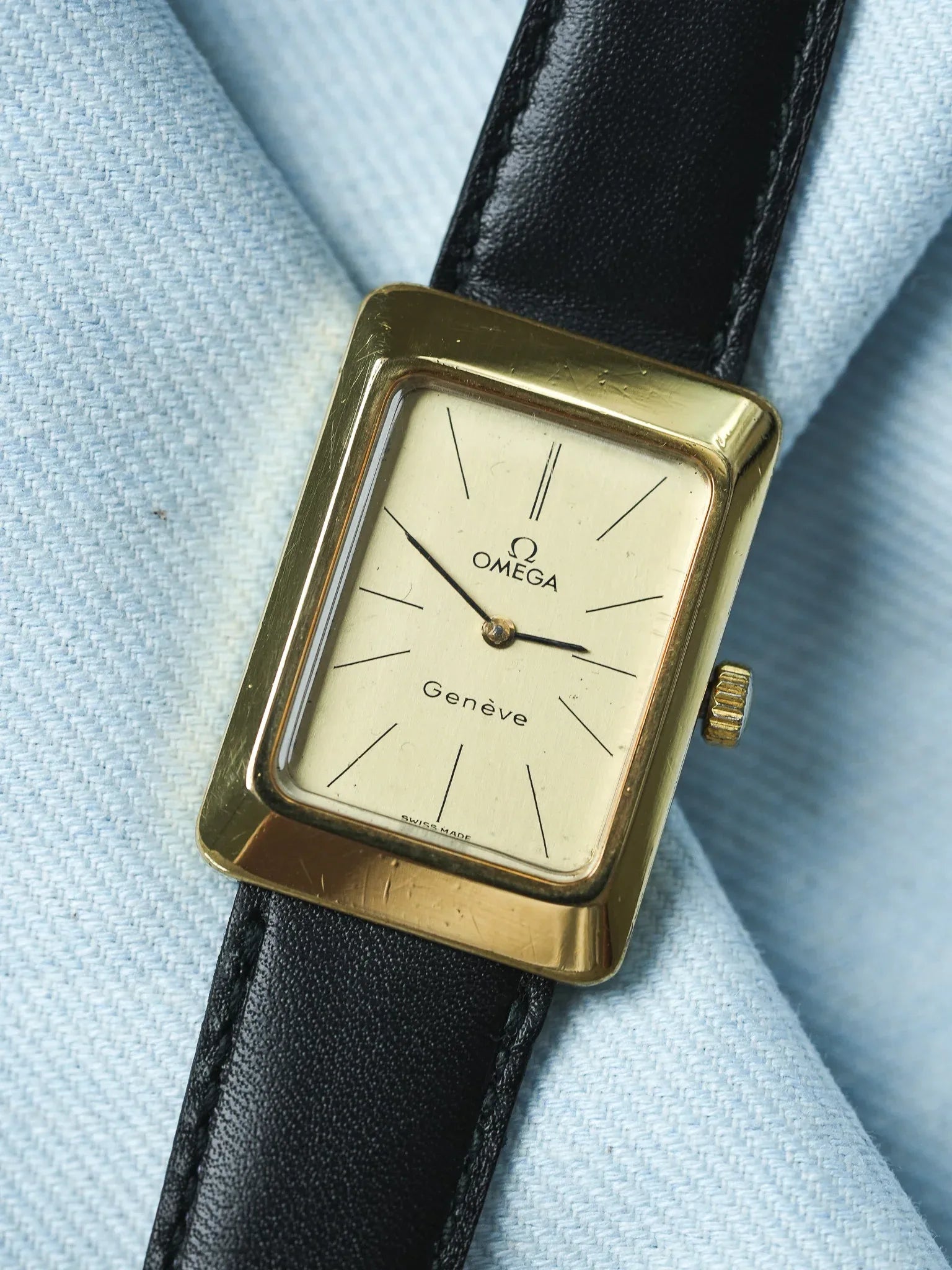 Omega - Genève Tank Champagne Chapado en oro 511.0476 Mecánico - 1974