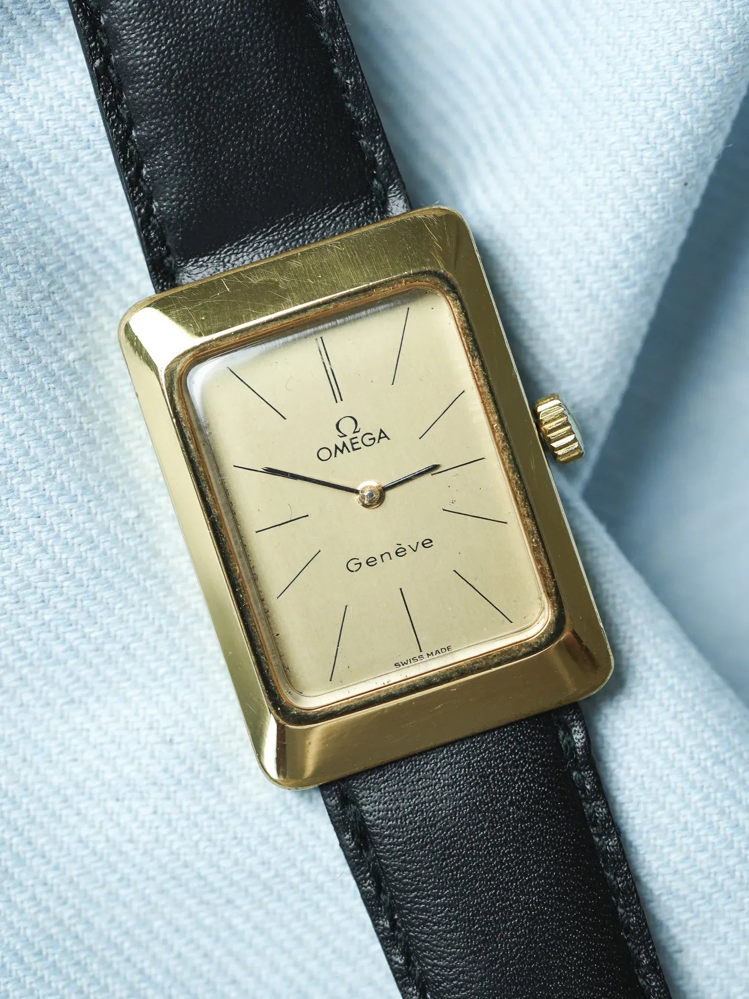 Omega - Genève Tank Champagne Chapado en oro 511.0476 Mecánico - 1974