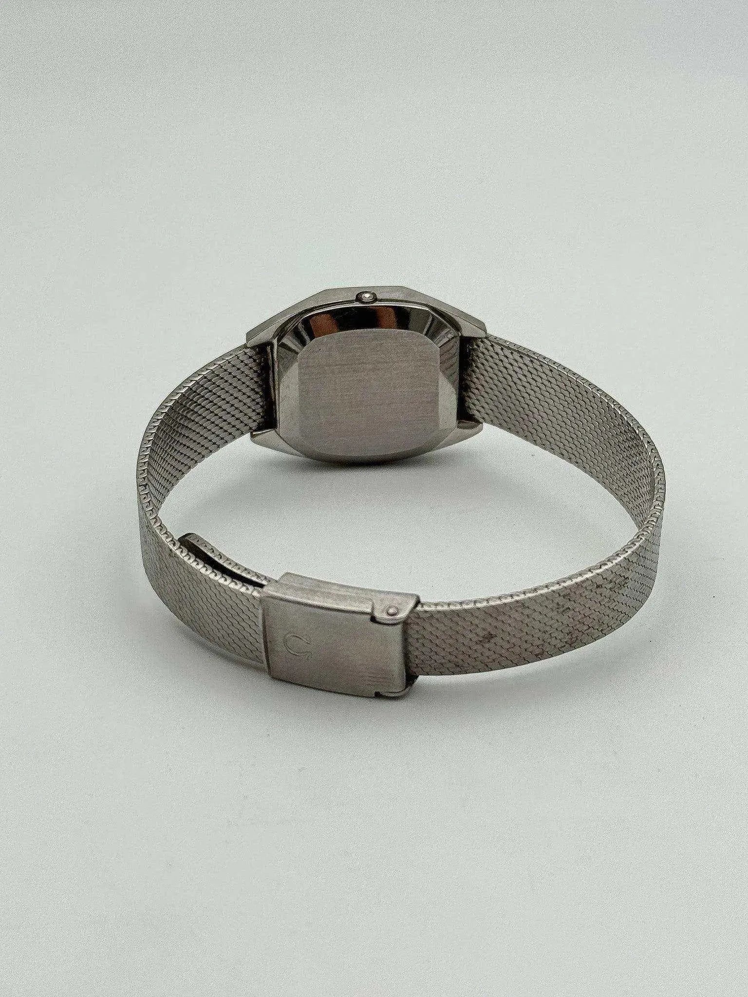 Omega - MIni Constellation 591.0006 Octogonale Noir Acier - 1976 - Atelier Victor - Vintage Shop