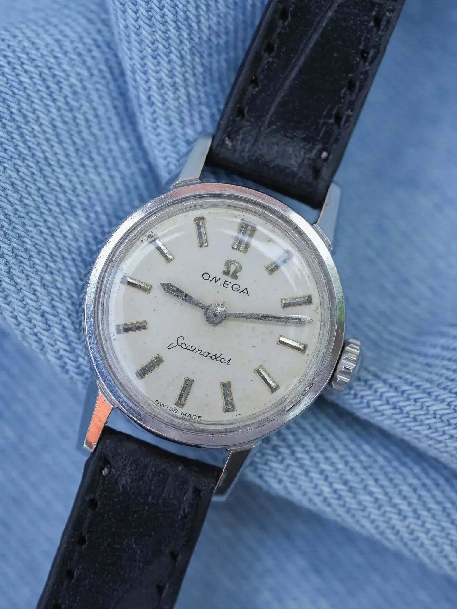 Omega - Seamaster 11074-62-SC Mini Dress Watch Acier Patine Index Baton - 1962 - Atelier Victor