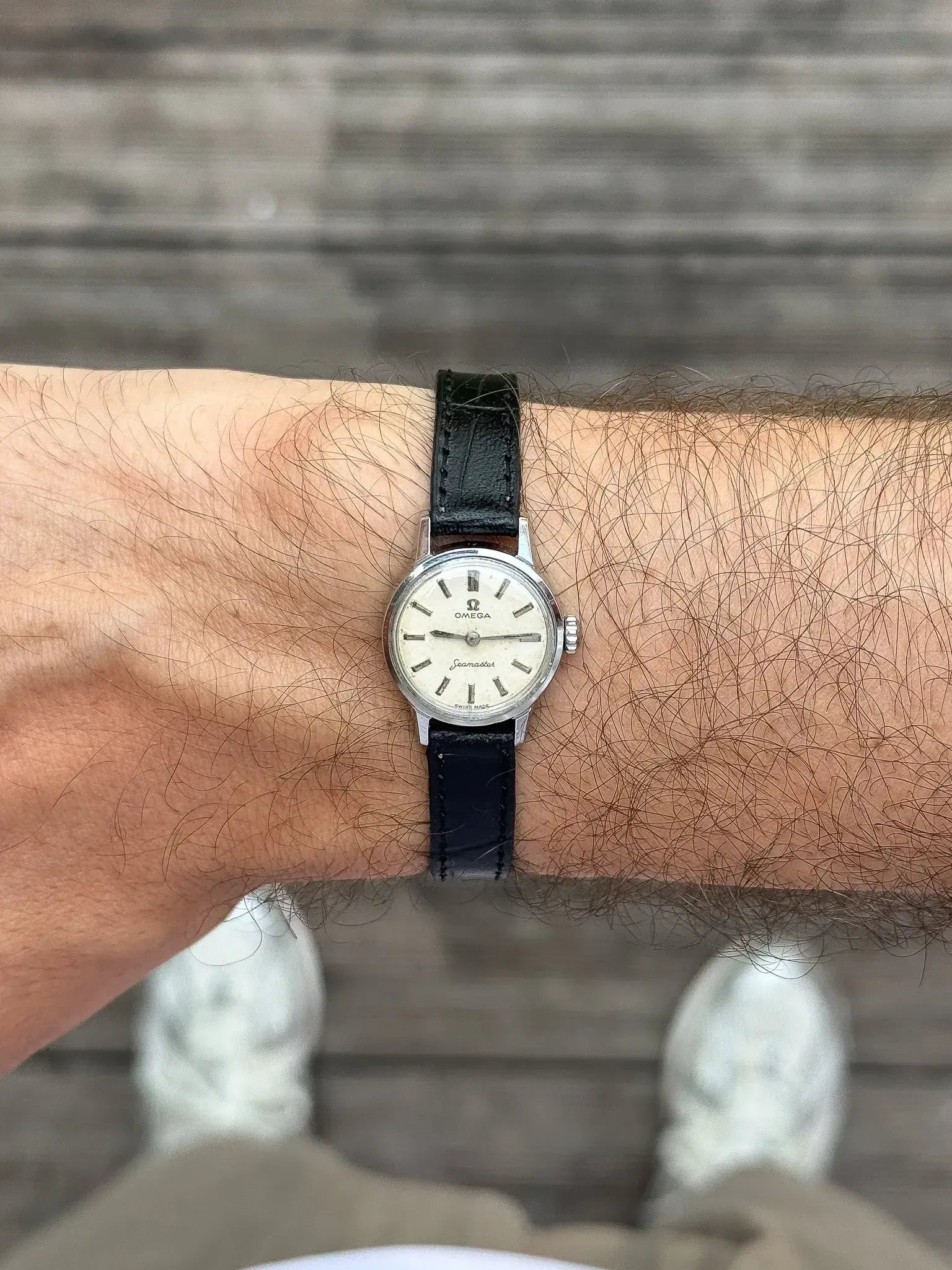 Omega - Seamaster 11074-62-SC Mini Dress Watch Acier Patine Index Baton - 1962 - Atelier Victor