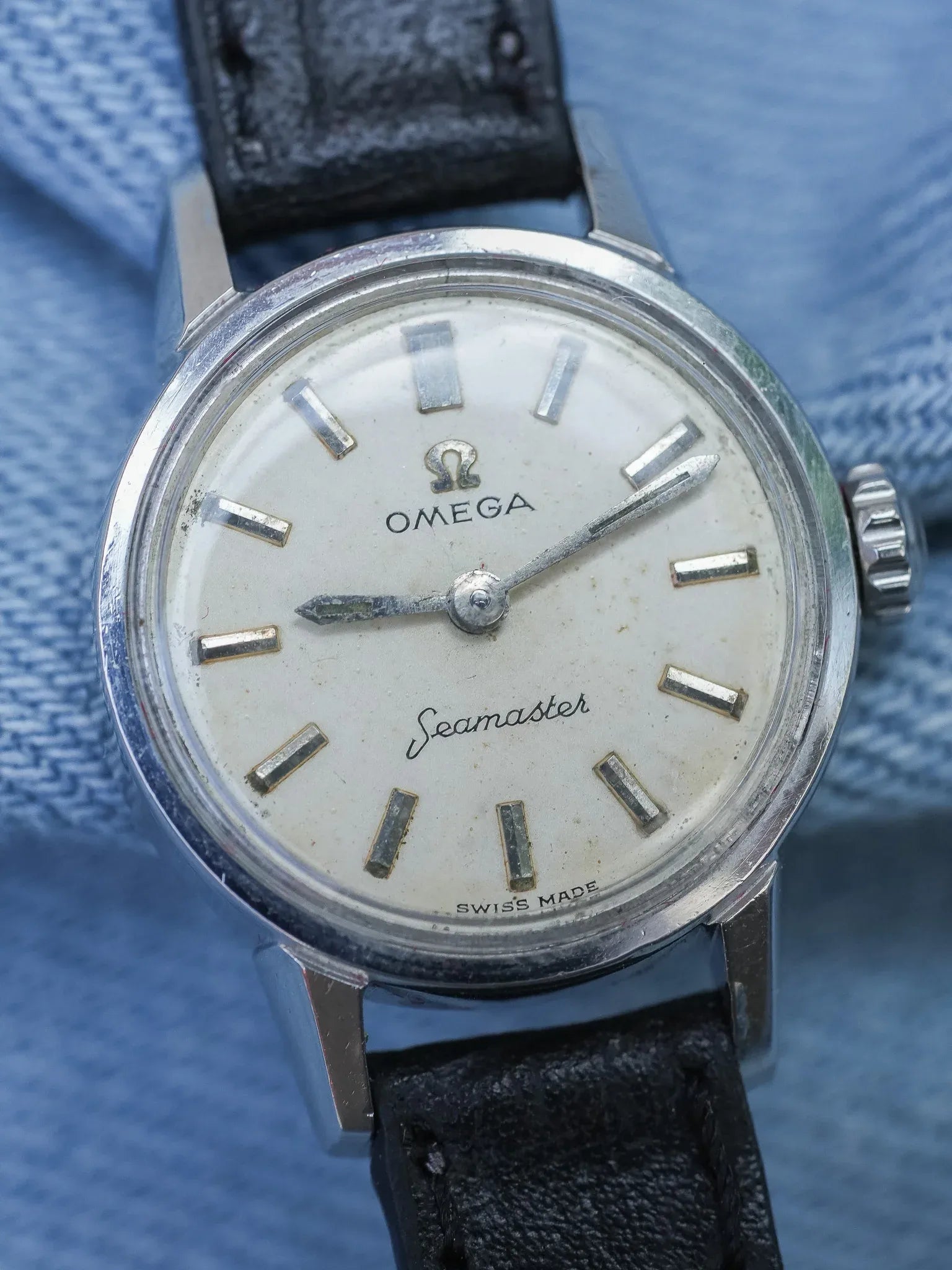 Omega - Seamaster 11074-62-SC Mini Dress Watch Acier Patine Index Baton - 1962 - Atelier Victor