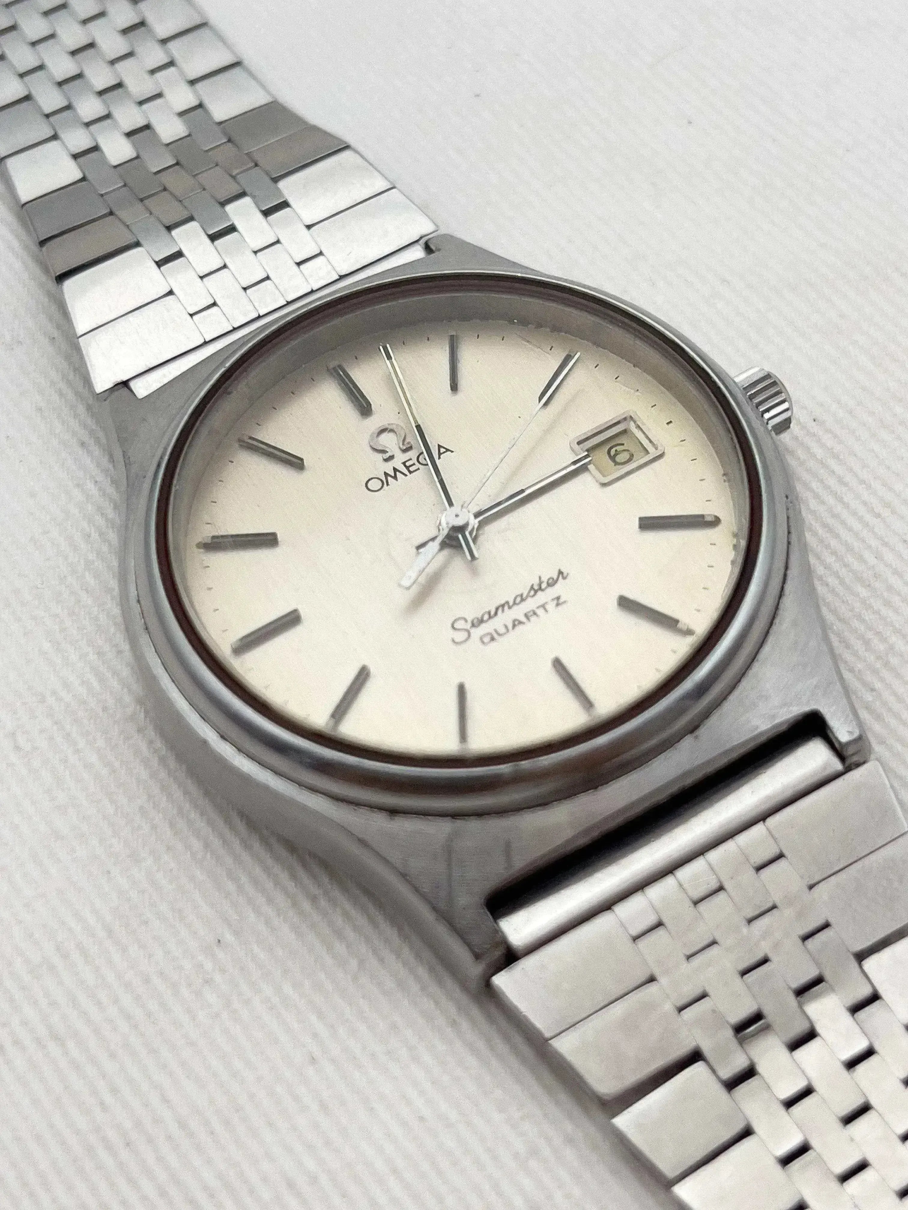 Omega - Seamaster Champagne Patine Acier - boîte - 1976 - Atelier Victor