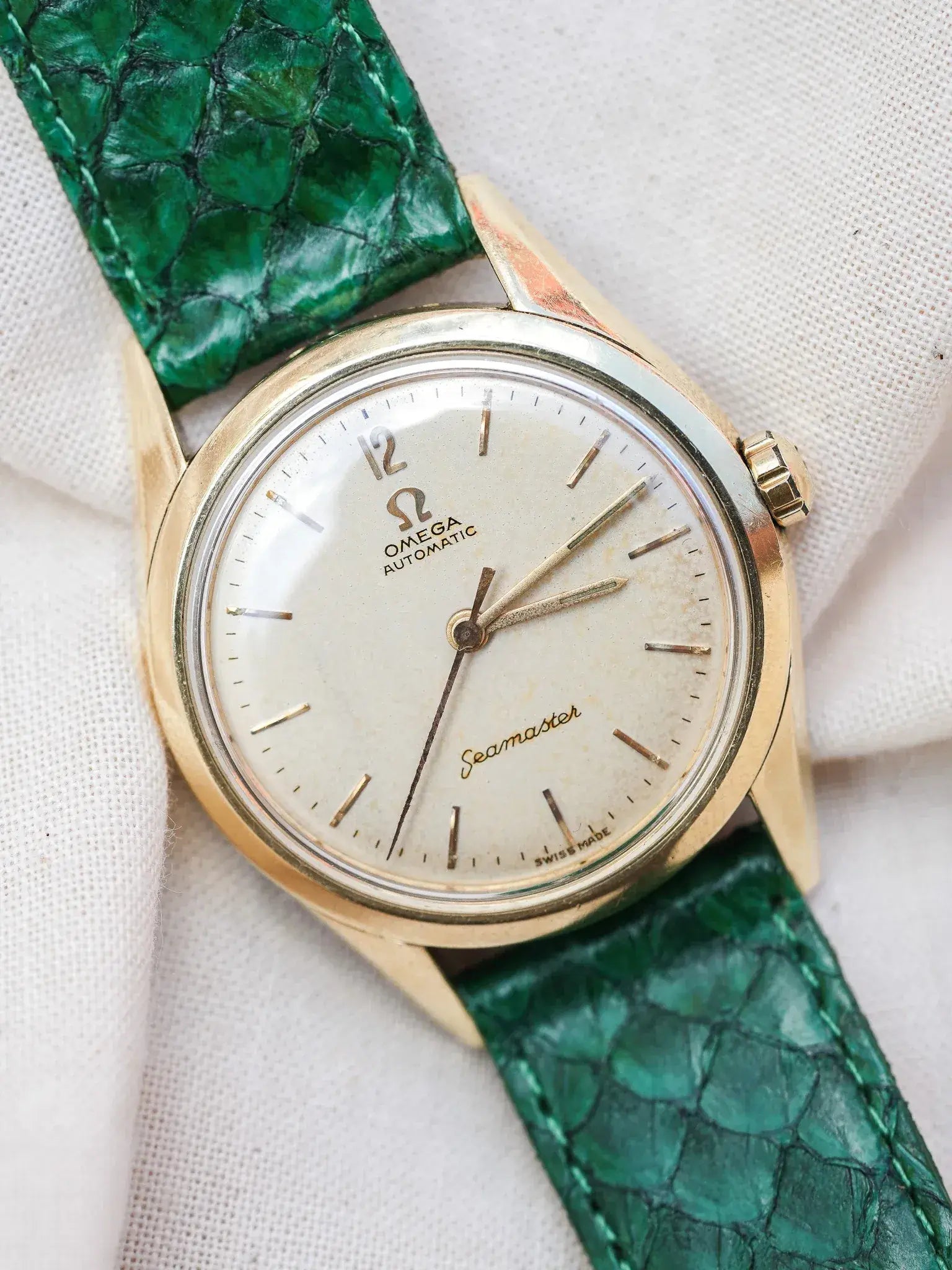 Omega - Seamaster Index Or Patine Creme - 1956 - Atelier Victor