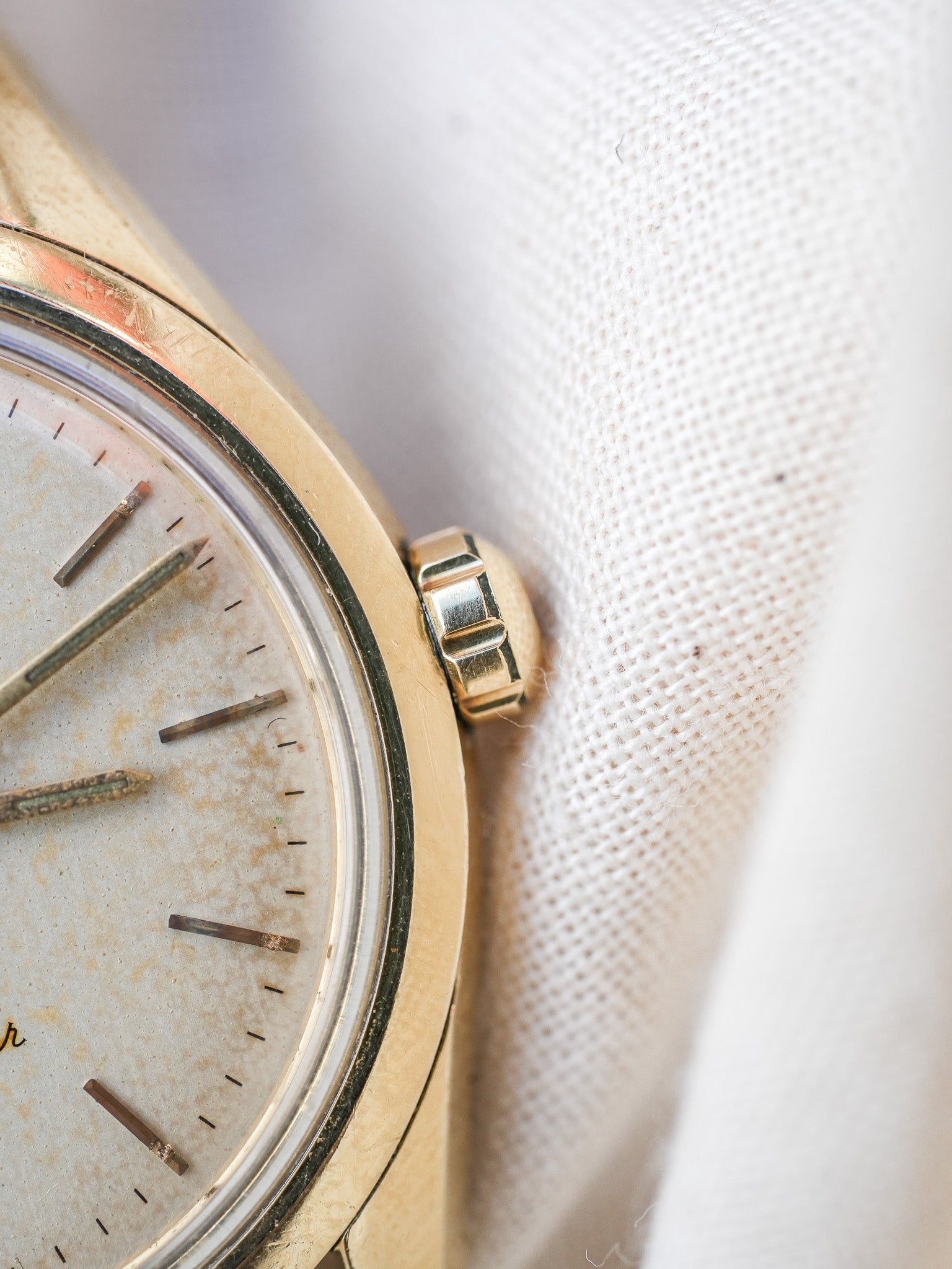 Omega - Seamaster Index Or Patine Creme - 1956 - Atelier Victor - Vintage Shop