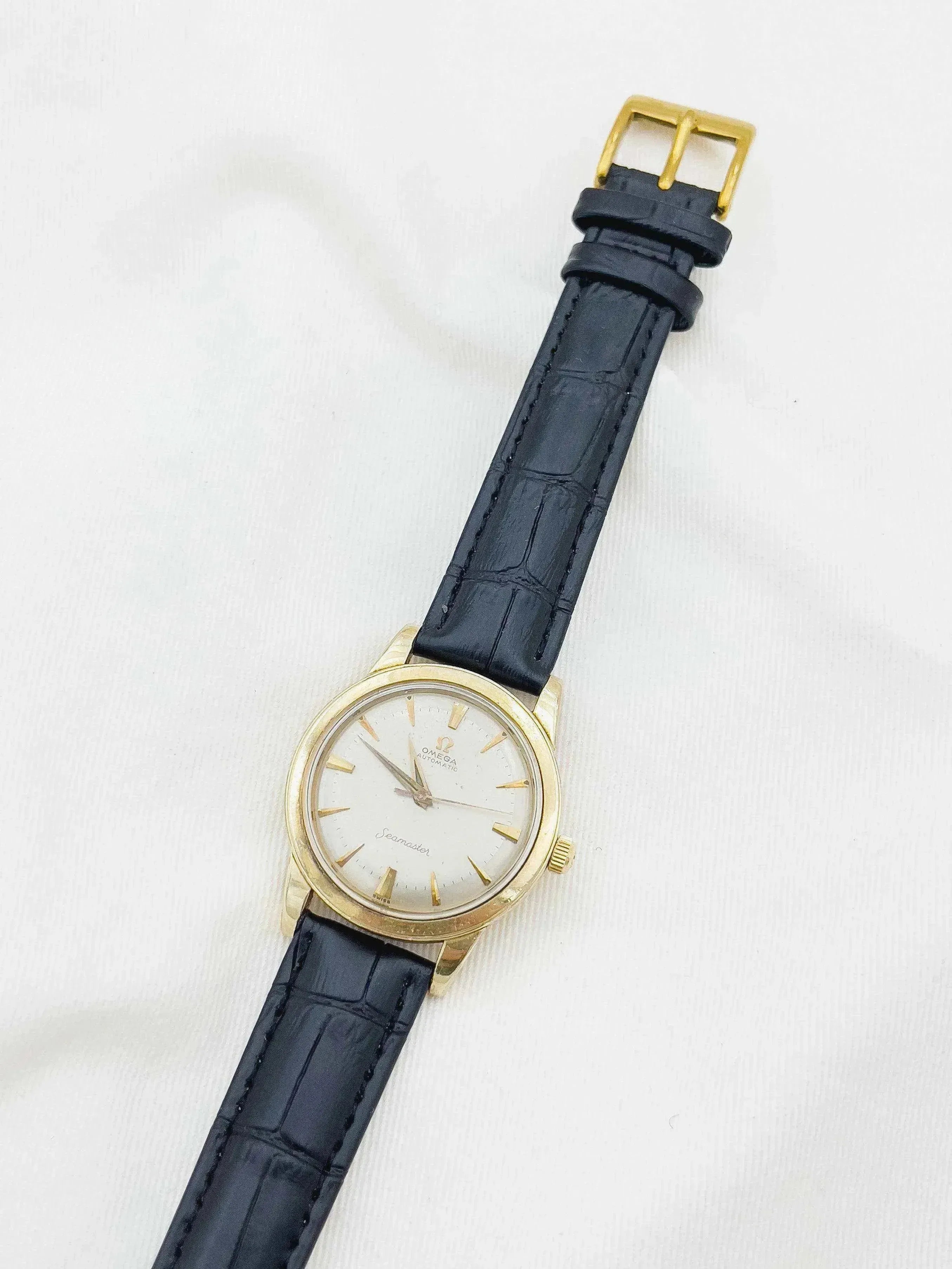 Omega - Seamaster Plaqué or cadran Champagne - 1958 - Atelier Victor - Vintage Shop