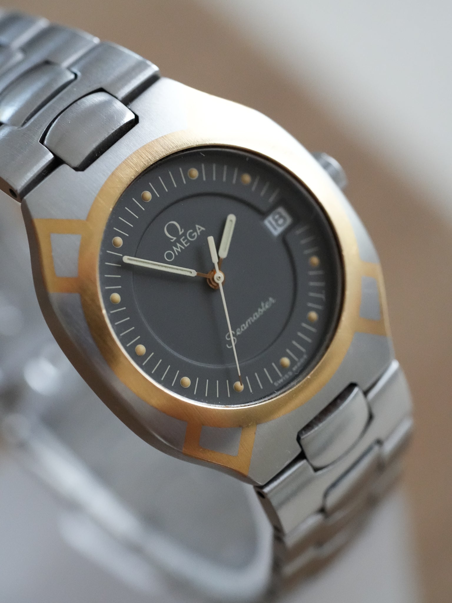 Omega - Seamaster Polaris Acier Or 18K Anthracite #2 - 1991 - Atelier Victor - Vintage Shop