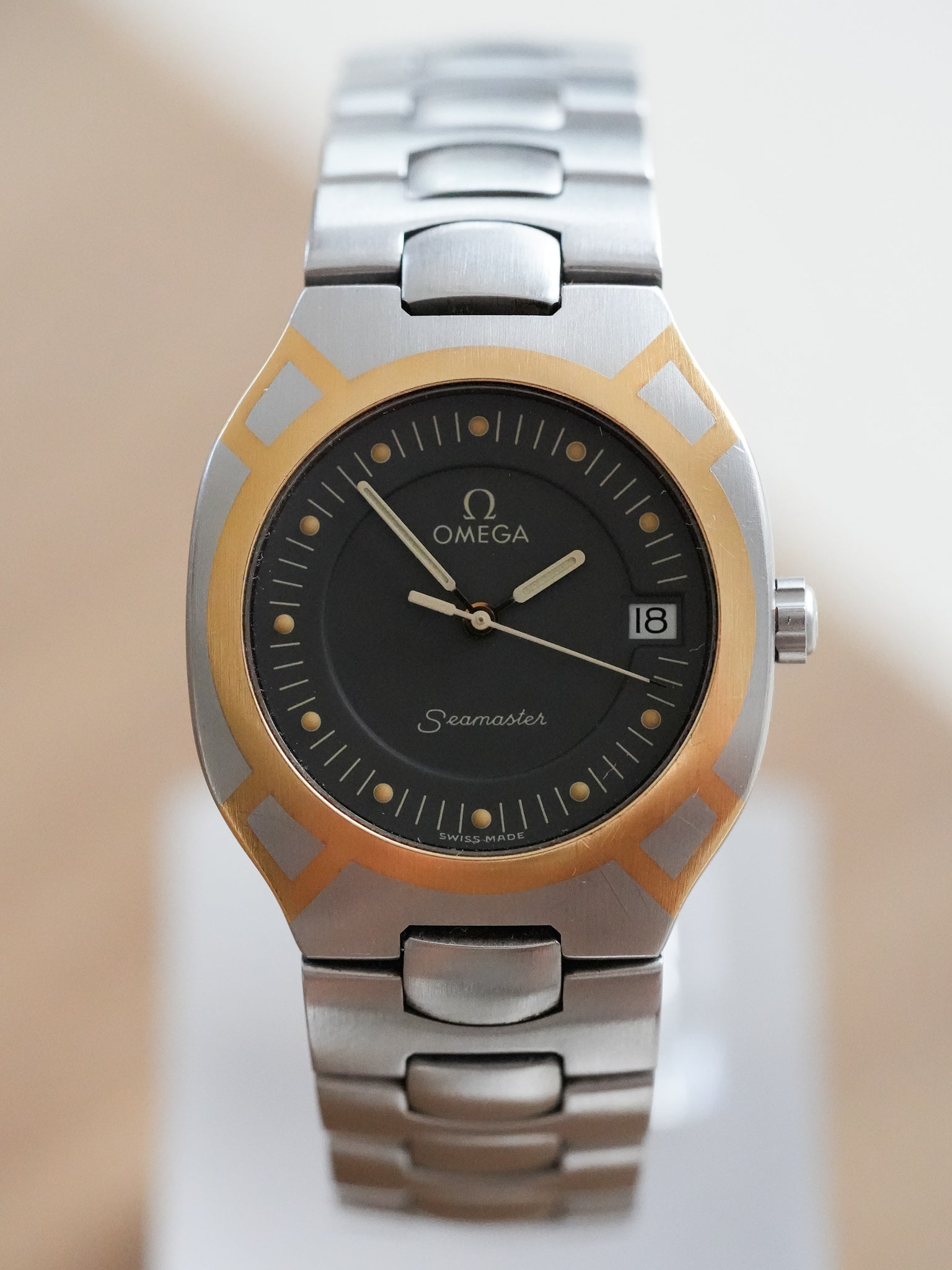 Omega - Seamaster Polaris Acier Or 18K Anthracite #2 - 1991 - Atelier Victor - Vintage Shop