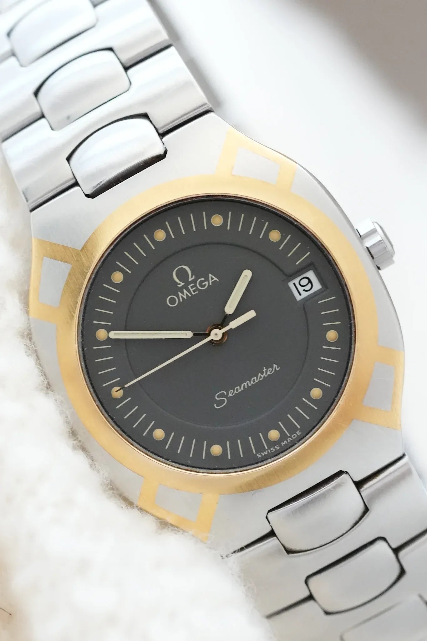 Omega - Seamaster Polaris Acier Or 18K Anthracite #2 - 1991 - Atelier Victor - Vintage Shop