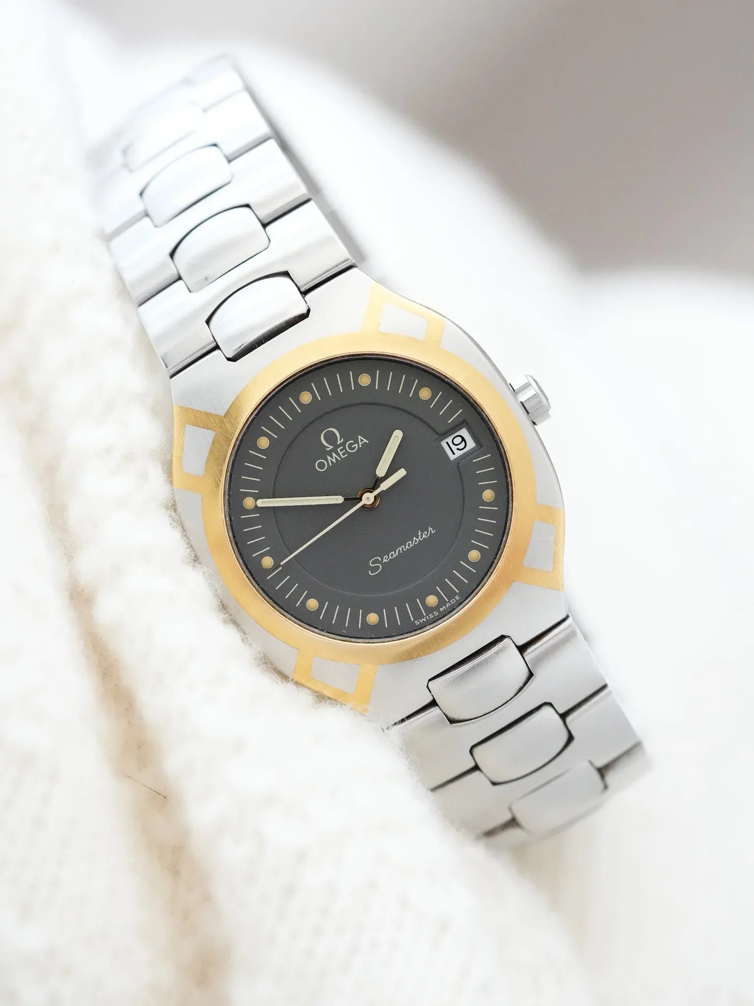 Omega - Seamaster Polaris Acier Or 18K Anthracite #2 - 1991 - Atelier Victor - Vintage Shop