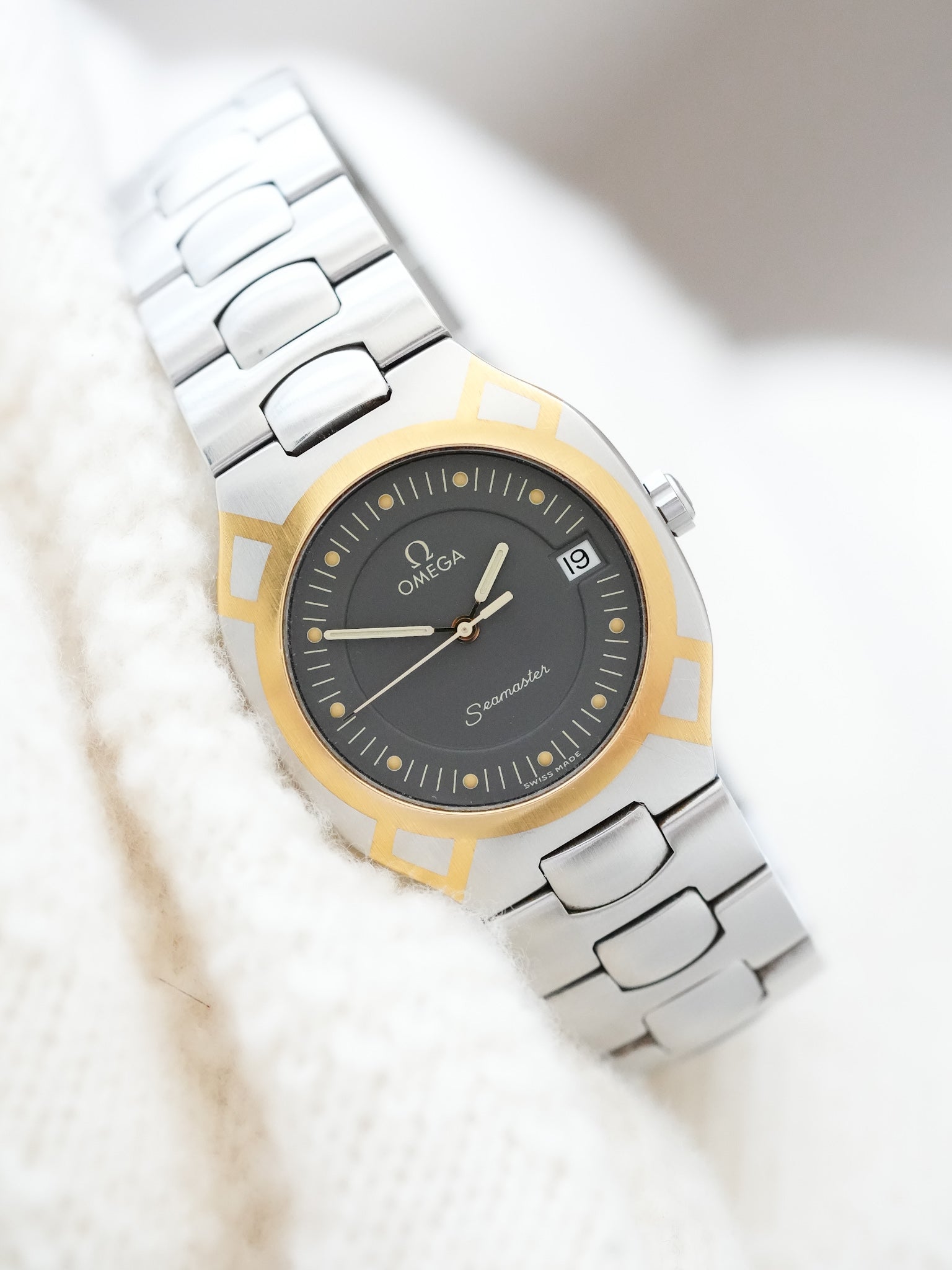 Omega - Seamaster Polaris Acier Or 18K Anthracite #2 - 1991 - Atelier Victor - Vintage Shop