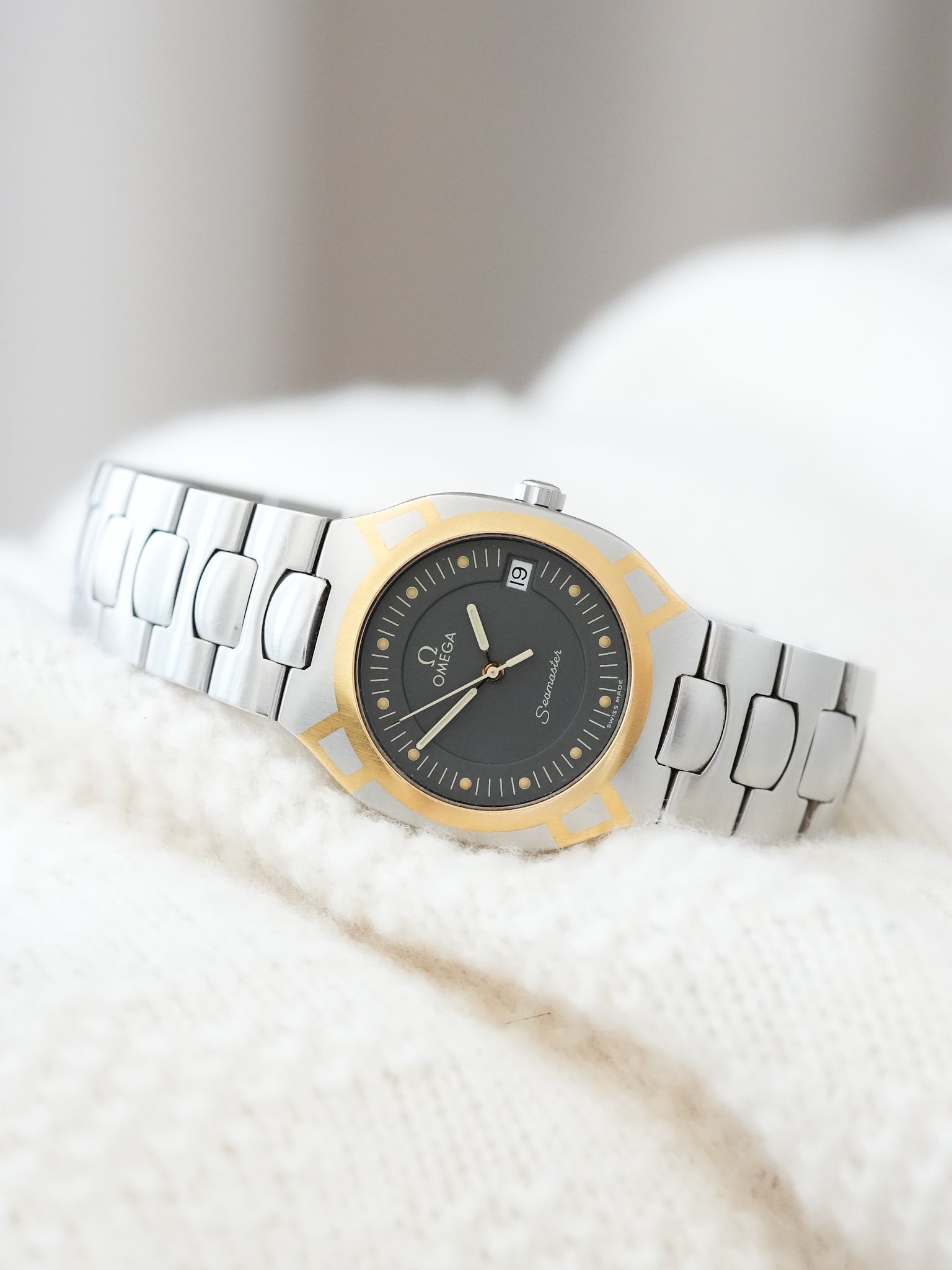 Omega - Seamaster Polaris Acier Or 18K Anthracite #2 - 1991 - Atelier Victor - Vintage Shop