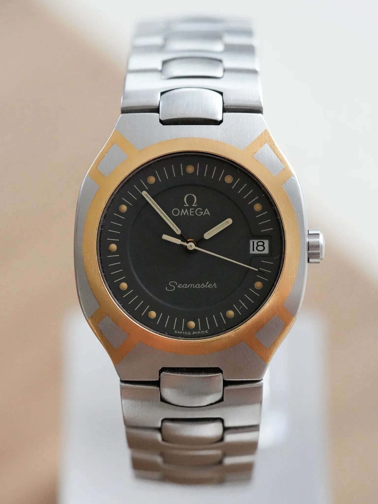 Omega - Seamaster Polaris Acier Or 18K Anthracite #2 - 1991 - Atelier Victor - Vintage Shop
