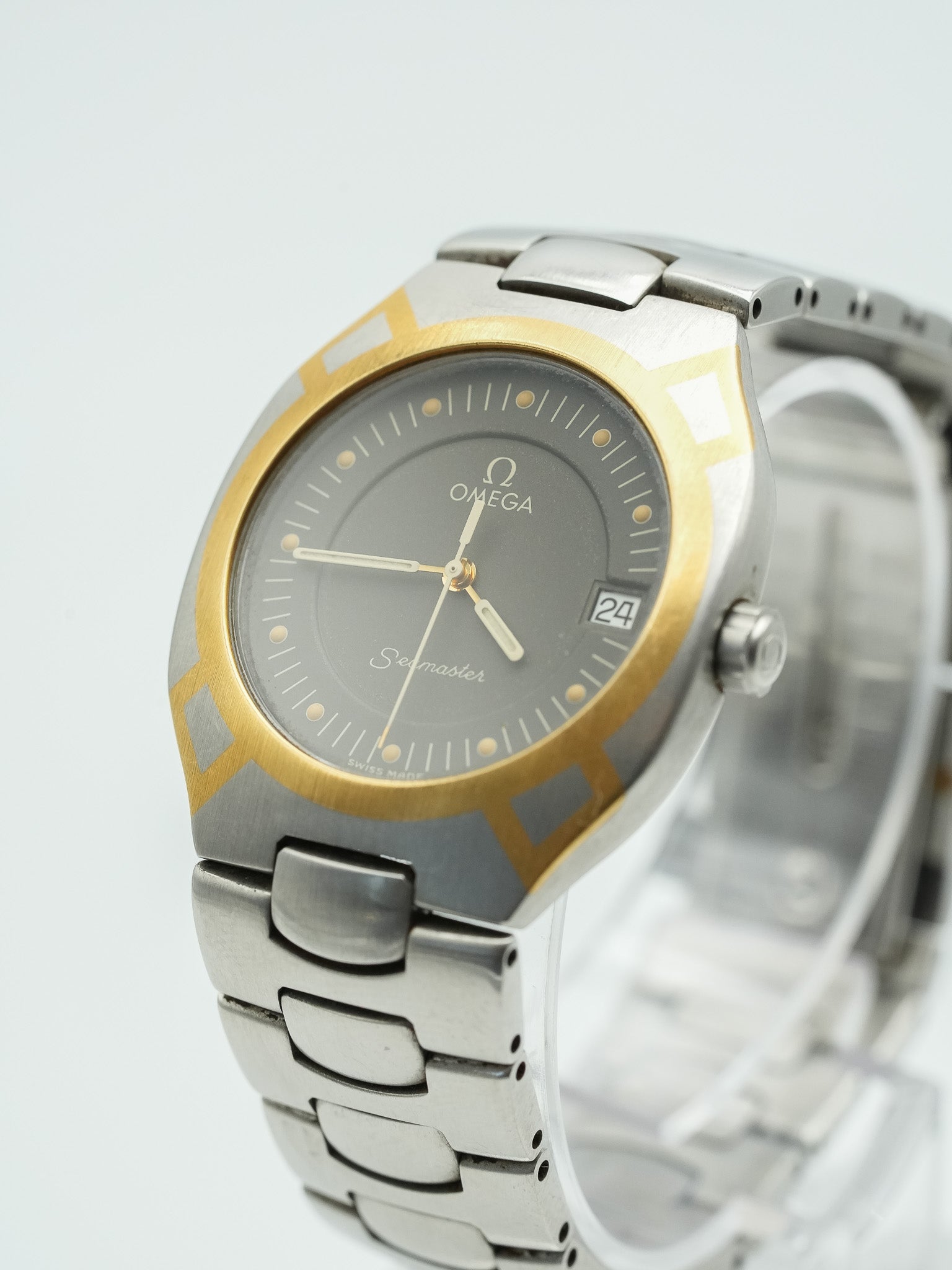 Omega - Seamaster Polaris Acier Or 18K Cadran Anthracite - 1991 - Atelier Victor - Vintage Shop