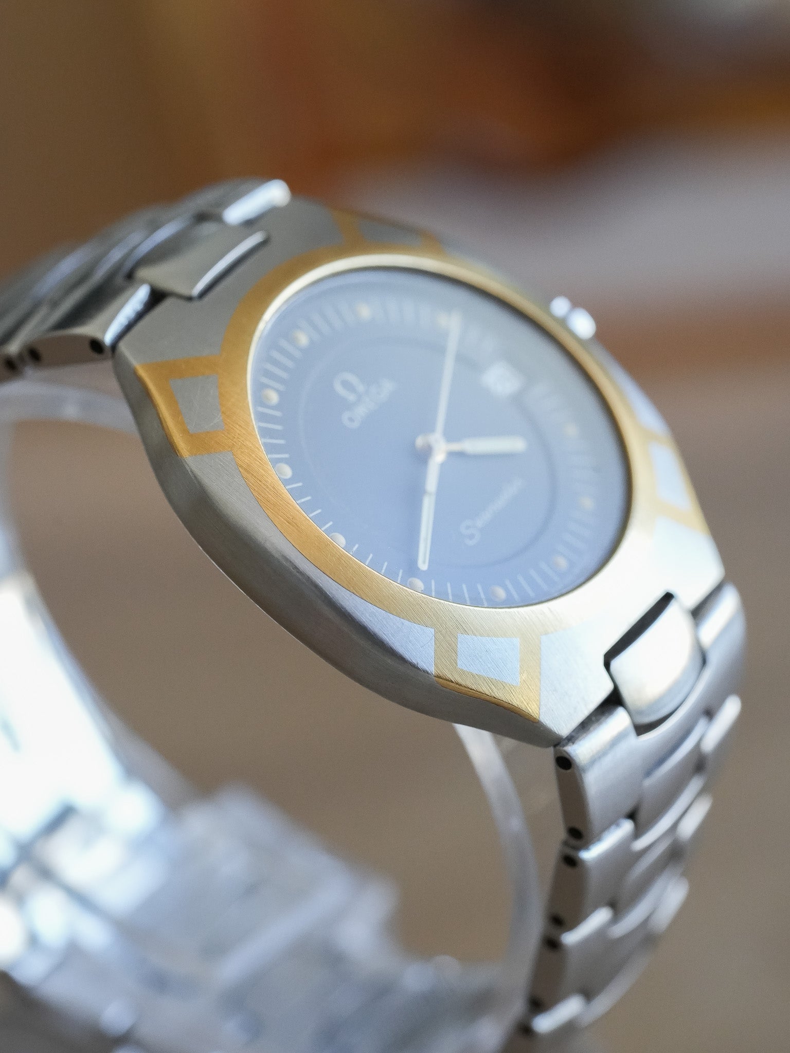 Omega - Seamaster Polaris Acier Or 18K Cadran Anthracite - 1991 - Atelier Victor - Vintage Shop