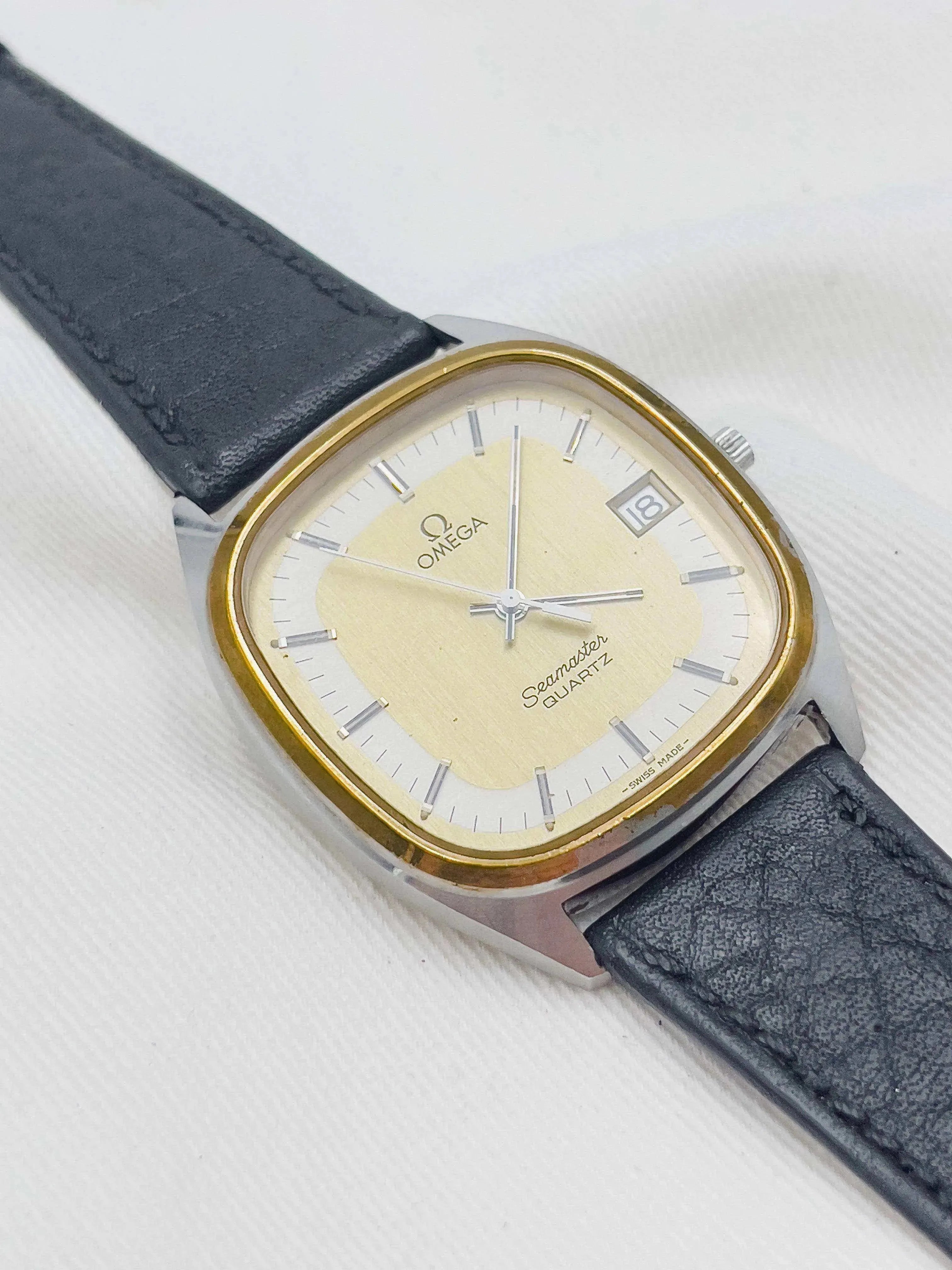 Omega - Seamaster Two Tones Date Oversize - 1979 - Atelier Victor - Vintage Shop