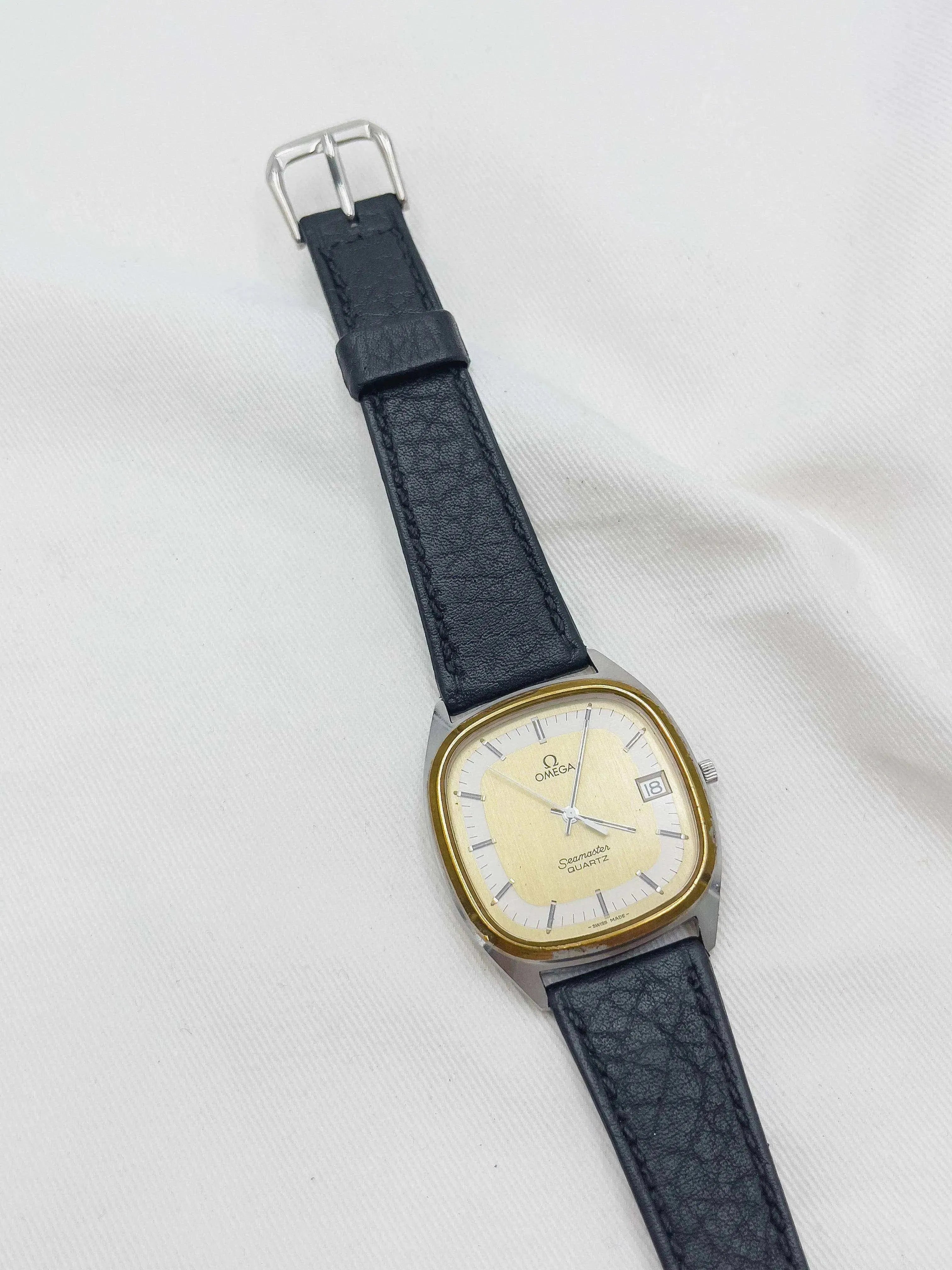 Omega - Seamaster Two Tones Date Oversize - 1979 - Atelier Victor - Vintage Shop