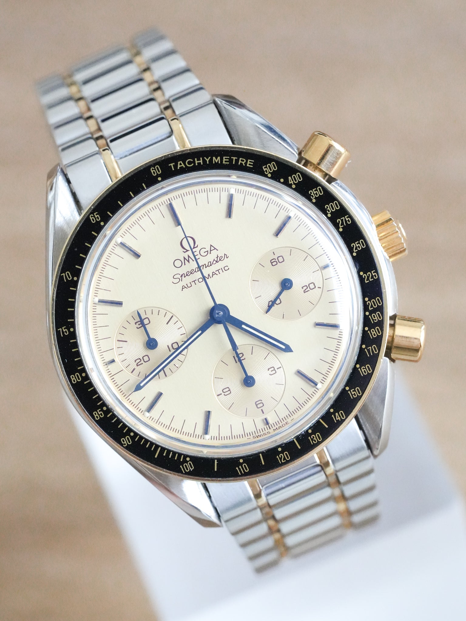 Omega - Speedmaster Reduced 175.0032 Acier Or Cadran Or - 1989 - Atelier Victor Paris - Vintage Watch Shop Dubai