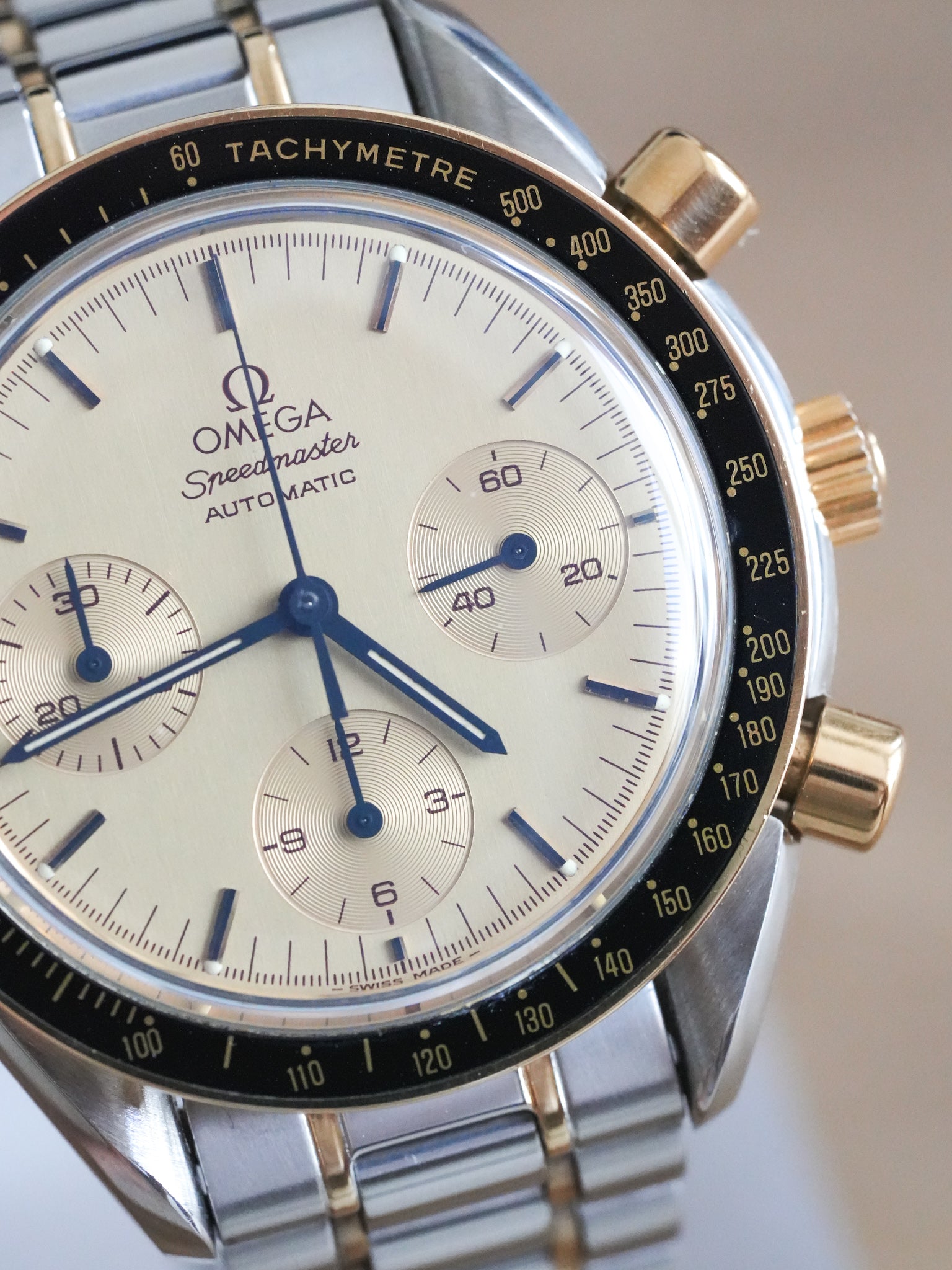 Omega - Speedmaster Reduced 175.0032 Acier Or Cadran Or - 1989 - Atelier Victor Paris - Vintage Watch Shop Dubai