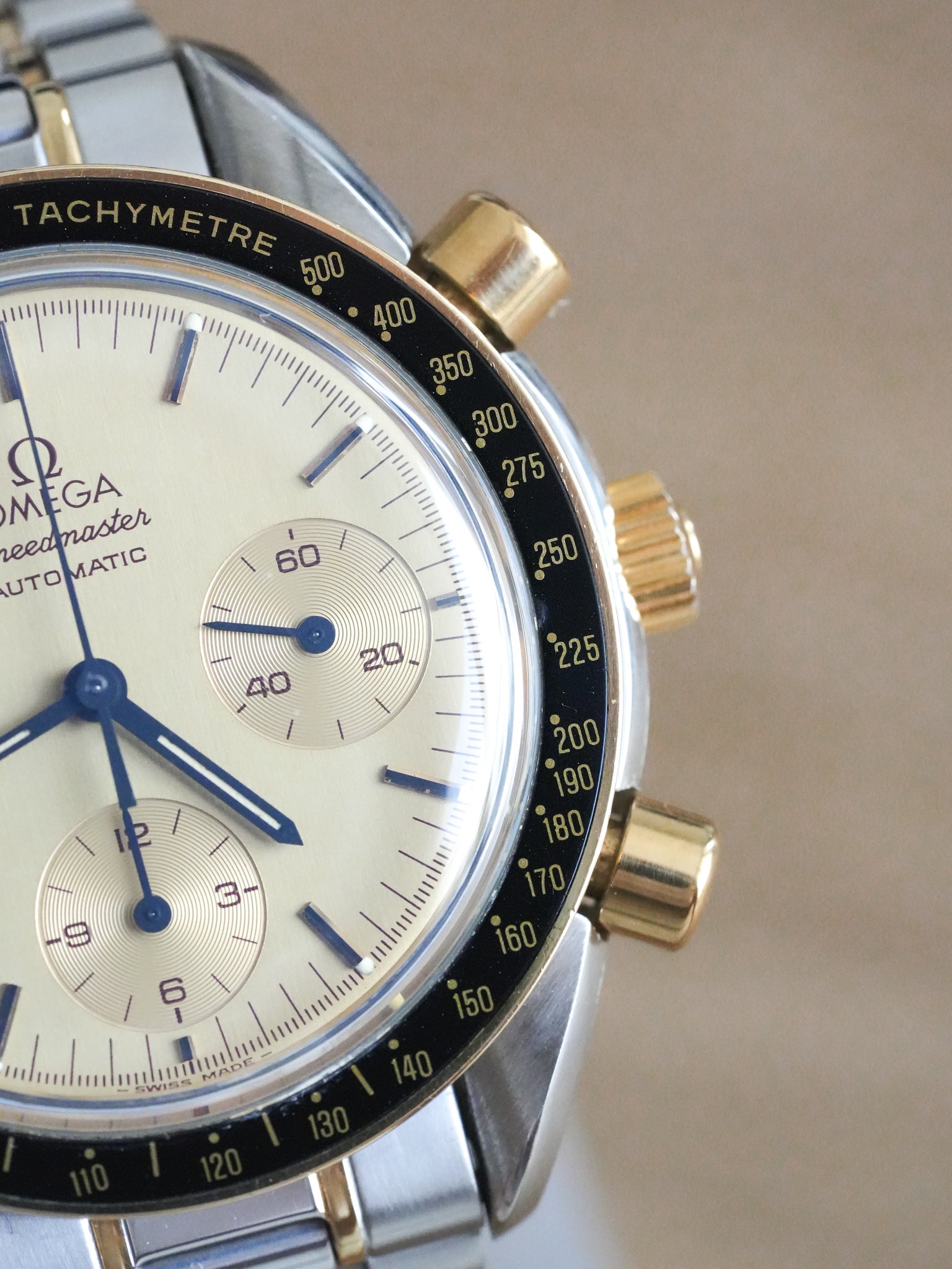 Omega - Speedmaster Reduced 175.0032 Acier Or Cadran Or - 1989 - Atelier Victor Paris - Vintage Watch Shop Dubai