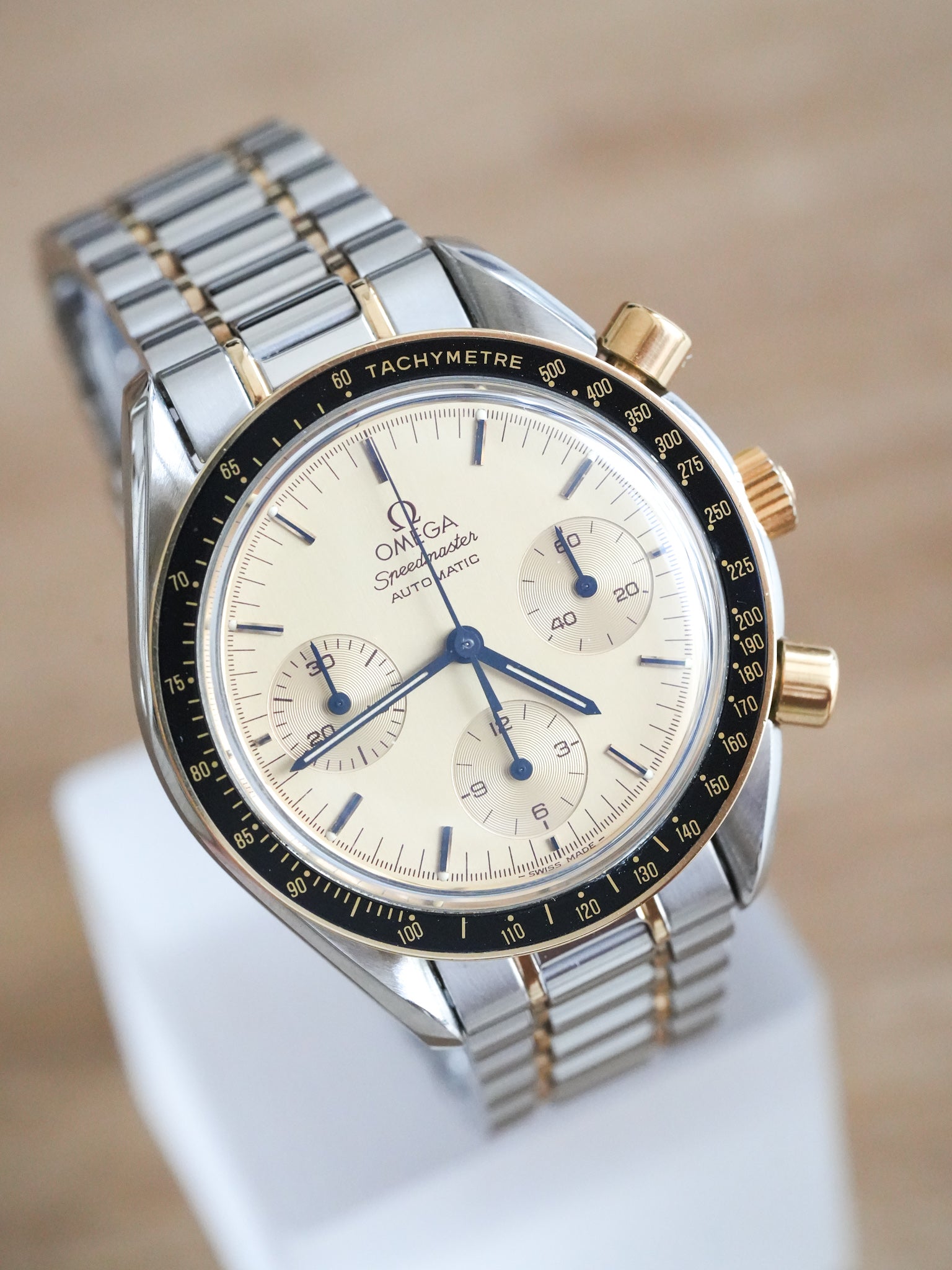 Omega - Speedmaster Reduced 175.0032 Acier Or Cadran Or - 1989 - Atelier Victor Paris - Vintage Watch Shop Dubai