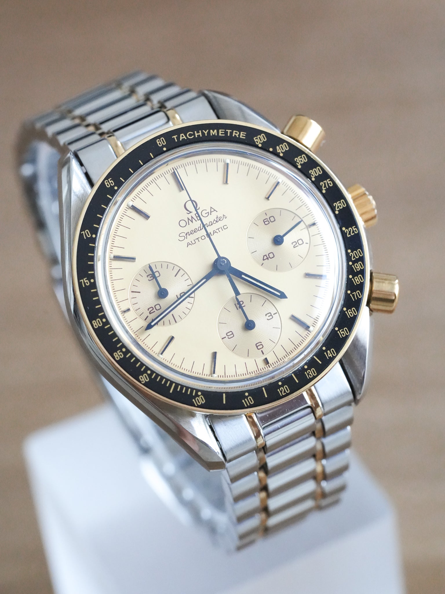 Omega - Speedmaster Reduced 175.0032 Acier Or Cadran Or - 1989 - Atelier Victor Paris - Vintage Watch Shop Dubai