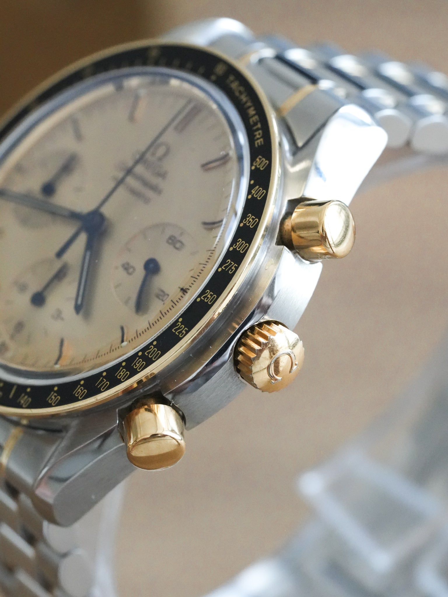 Omega - Speedmaster Reduced 175.0032 Acier Or Cadran Or - 1989 - Atelier Victor Paris - Vintage Watch Shop Dubai