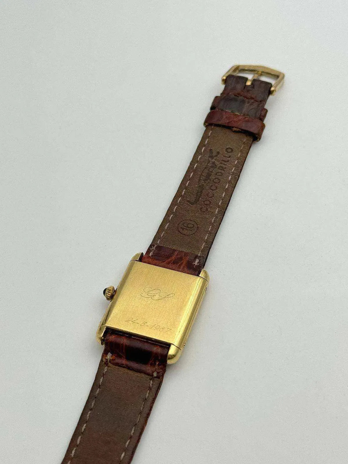 Omega - Tank Or 18k Cadran Blanc - 1978 - Atelier Victor Paris - Vintage Watch Shop Dubai