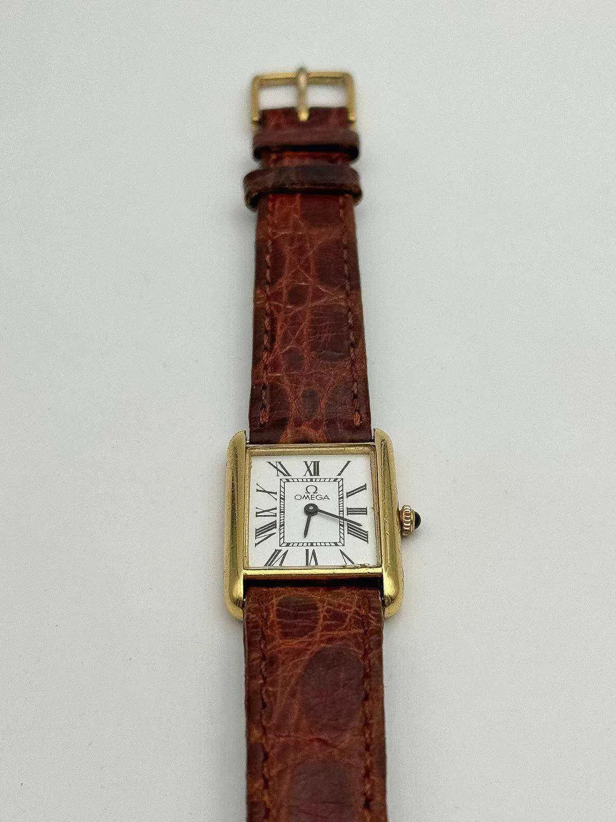 Omega - Tank Or 18k Cadran Blanc - 1978 - Atelier Victor Paris - Vintage Watch Shop Dubai
